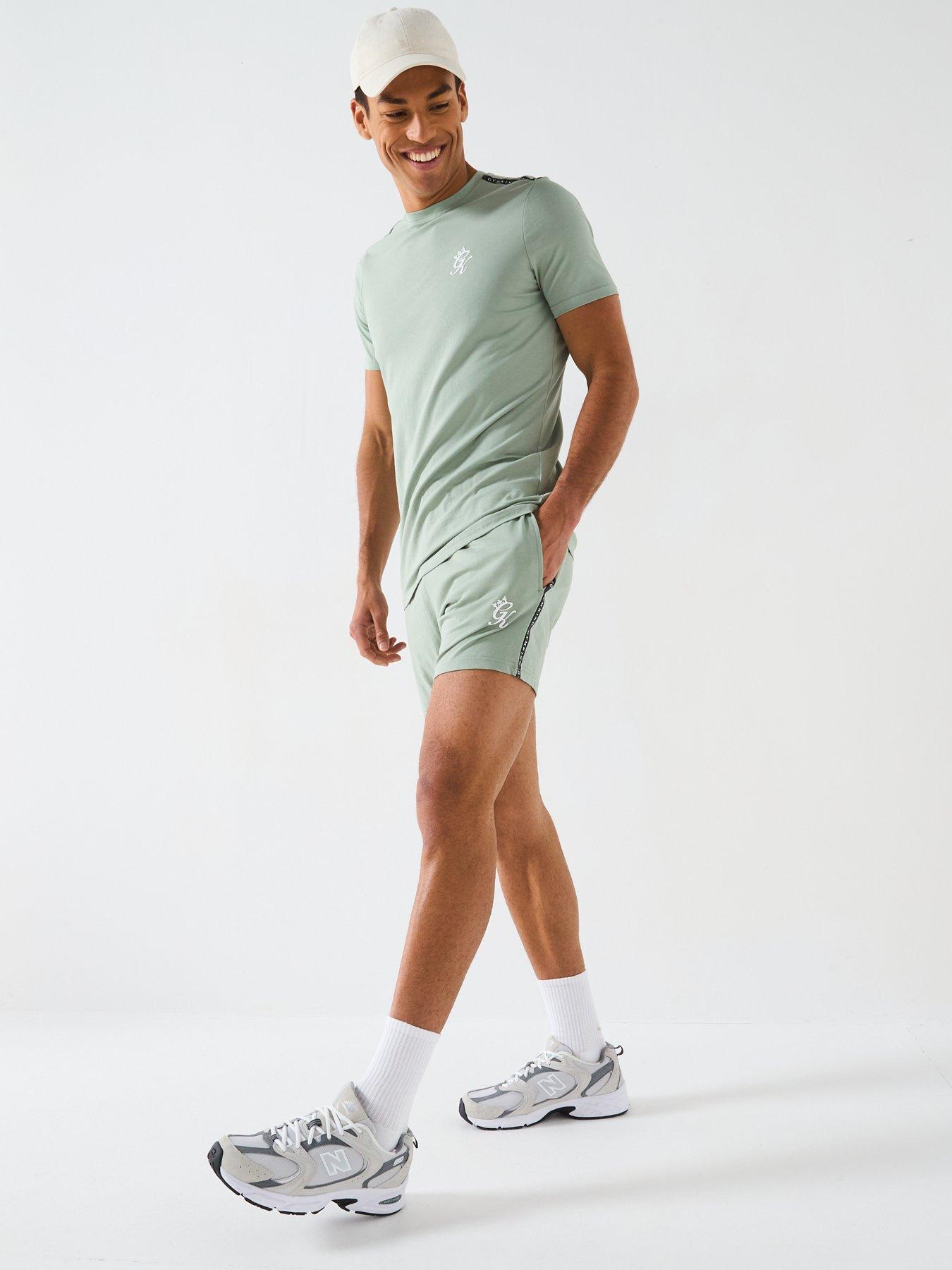 gym-king-mens-tape-shorts-greendetail