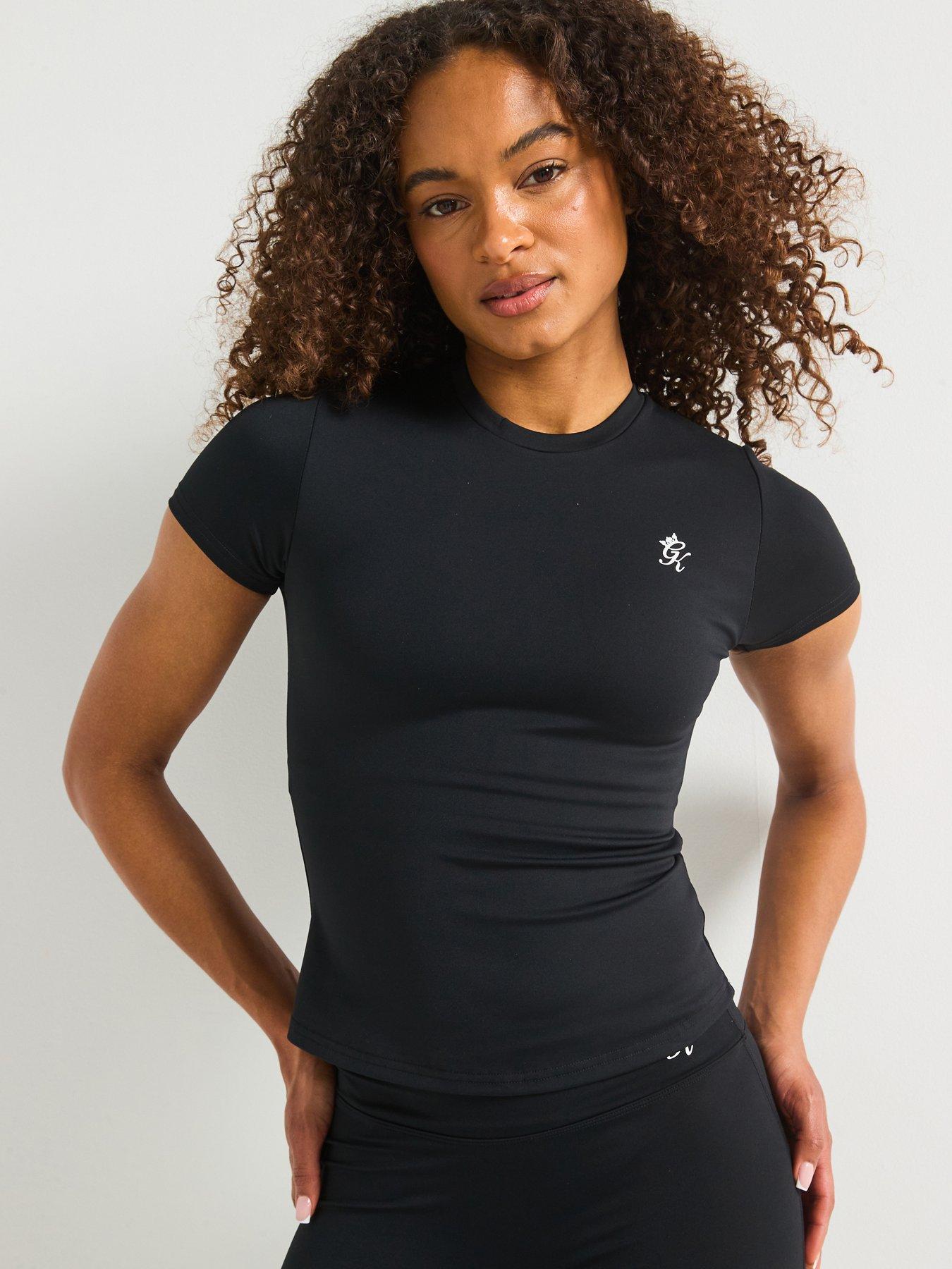 gym-king-womens-365-cap-sleeve-tee-blackfront