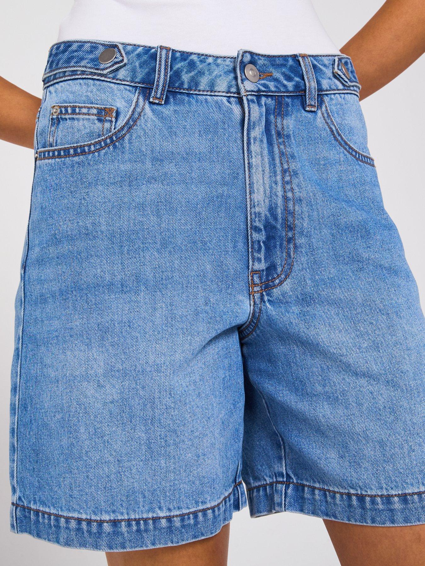 v-by-very-denim-longline-shorts-mid-washdetail