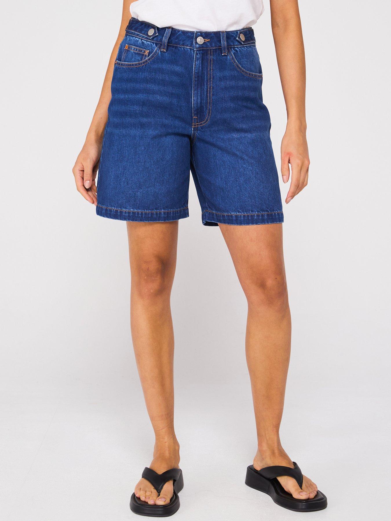 V by Very Denim Longline Shorts - Dark Wash