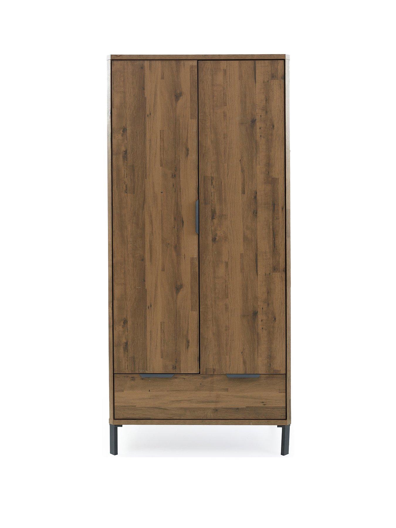 the-very-collection-harlem-2-door-1-drawer-wardrobe-mid-oak-effect-fscreg-certifiedstillFront