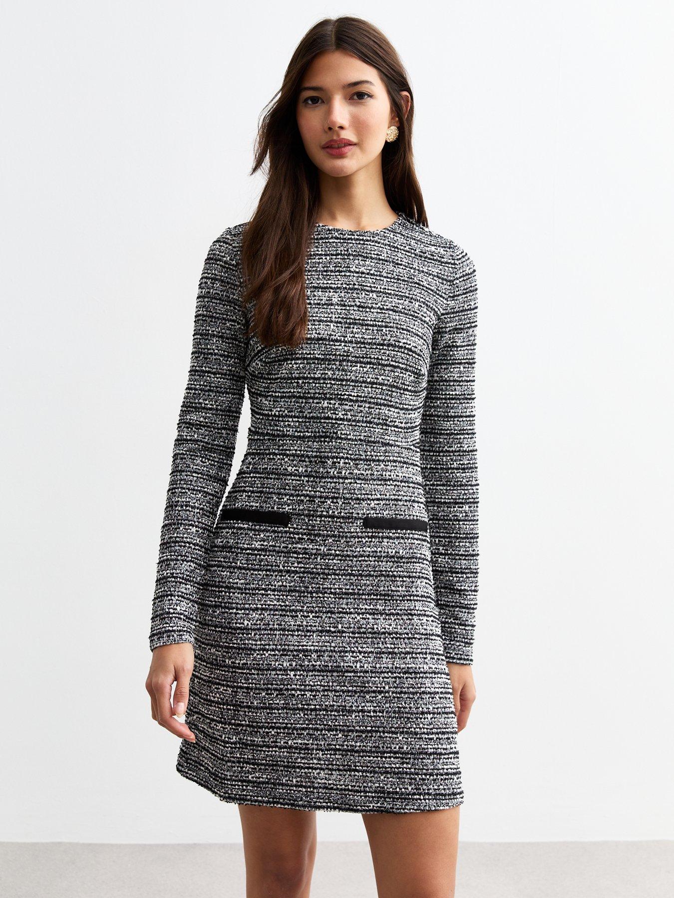 new-look-black-long-sleeve-boucleacute-dress-printback