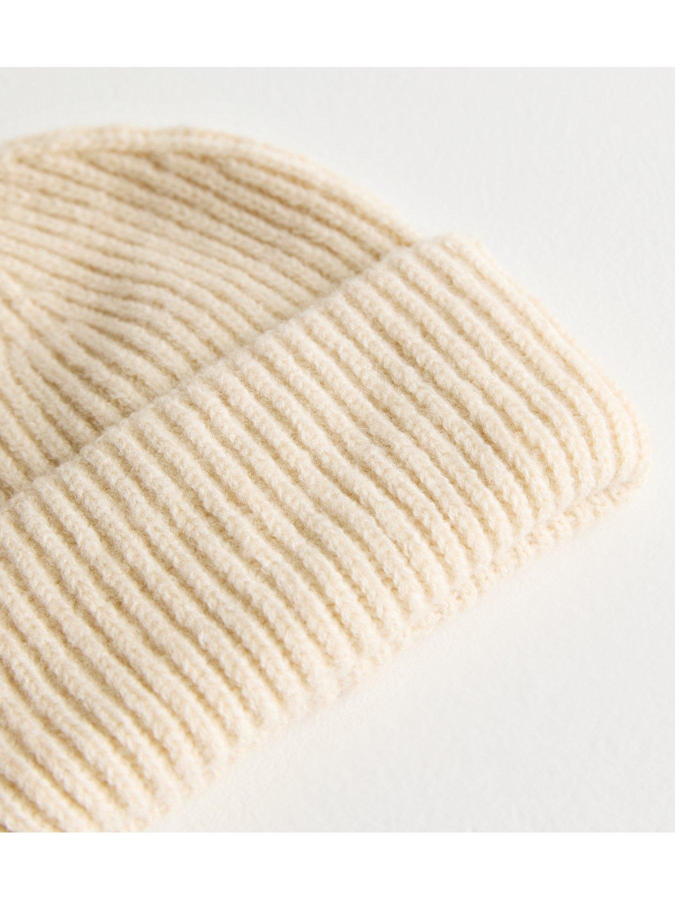 new-look-cream-rib-chunky-knit-beanie-hatback