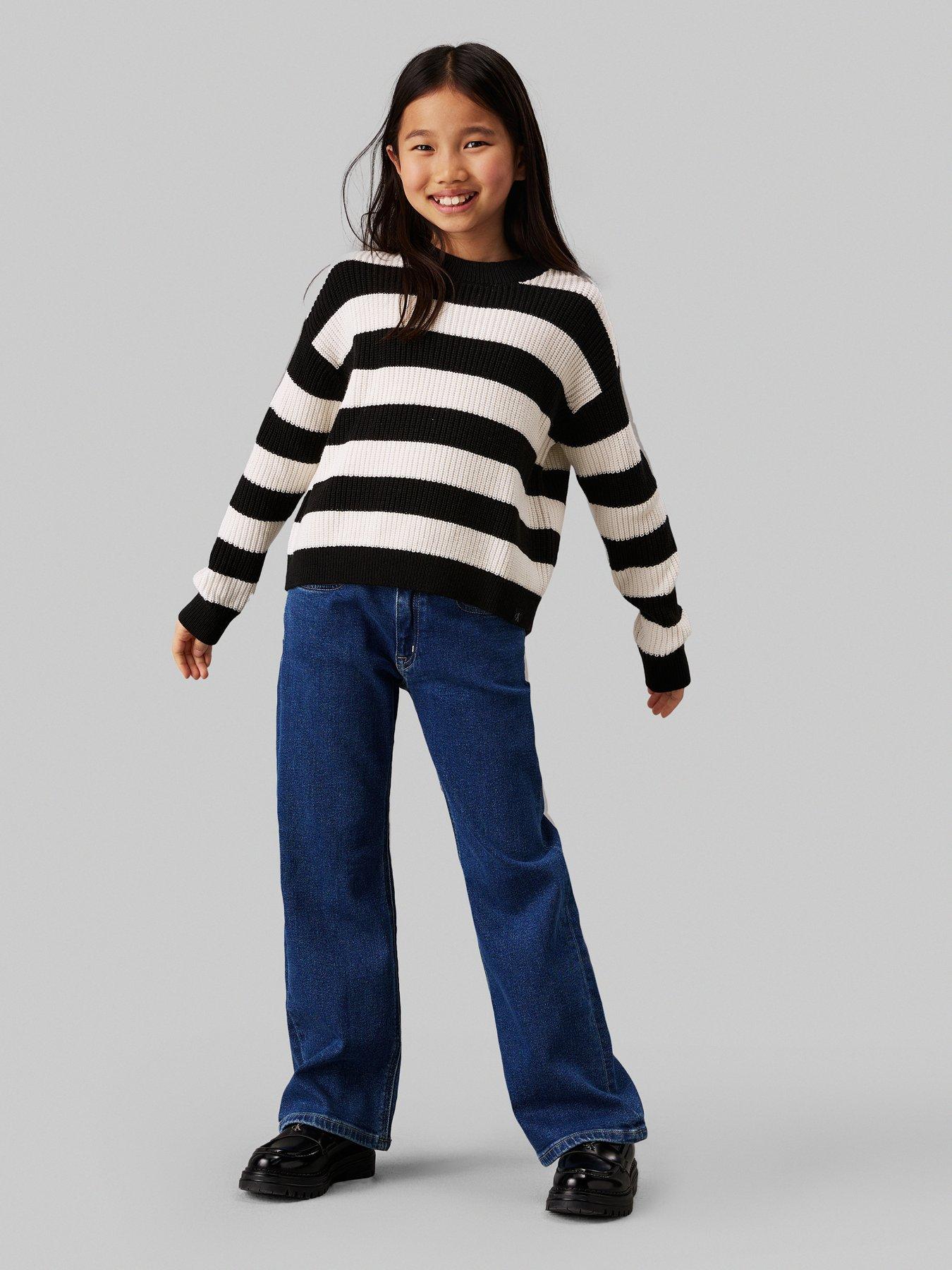 calvin-klein-jeans-girls-ck-stripe-sweater-black