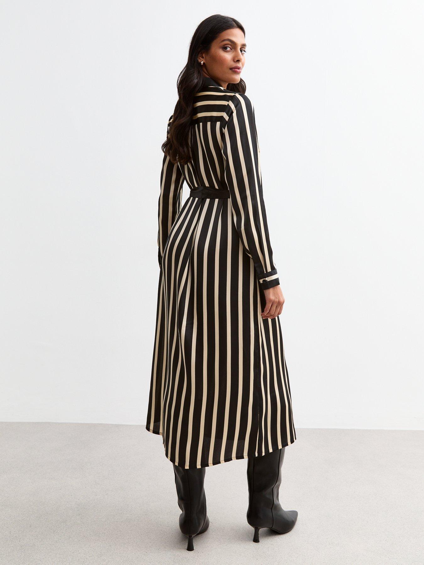 new-look-black-satin-striped-belted-midi-dressstillFront