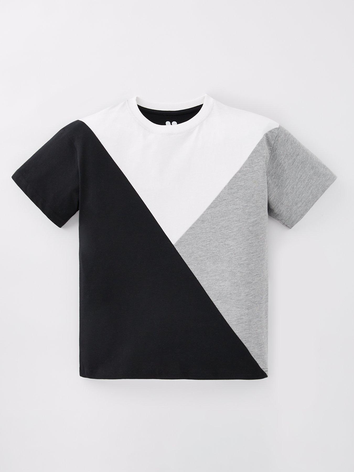 Image of V by Very Boys Mono Cut And Sew T-Shirt - Multi