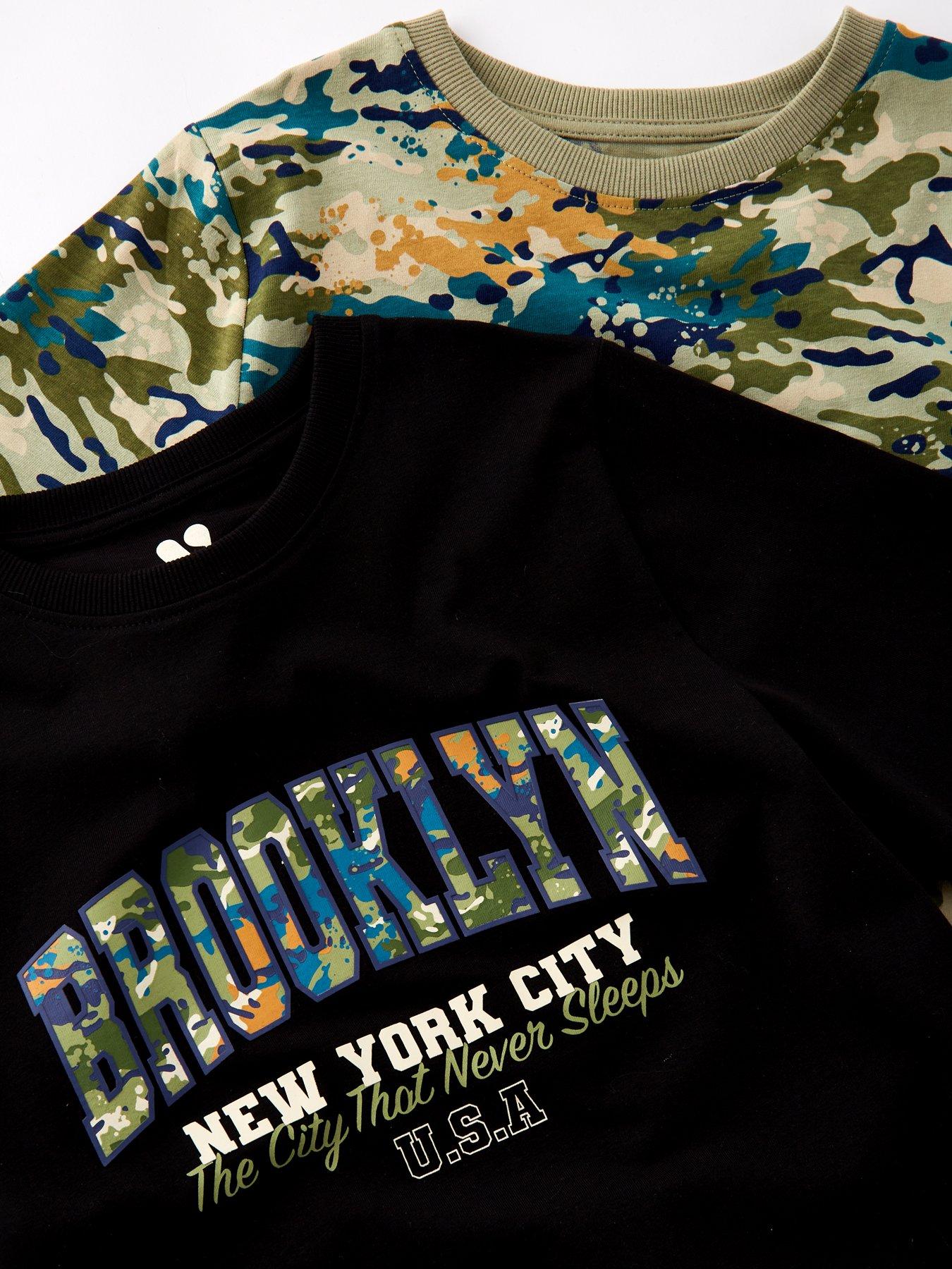 Image 4 of 5 of V by Very Boys 2 Pack Brooklyn Camo Shortie Pyjama Set - Multi
