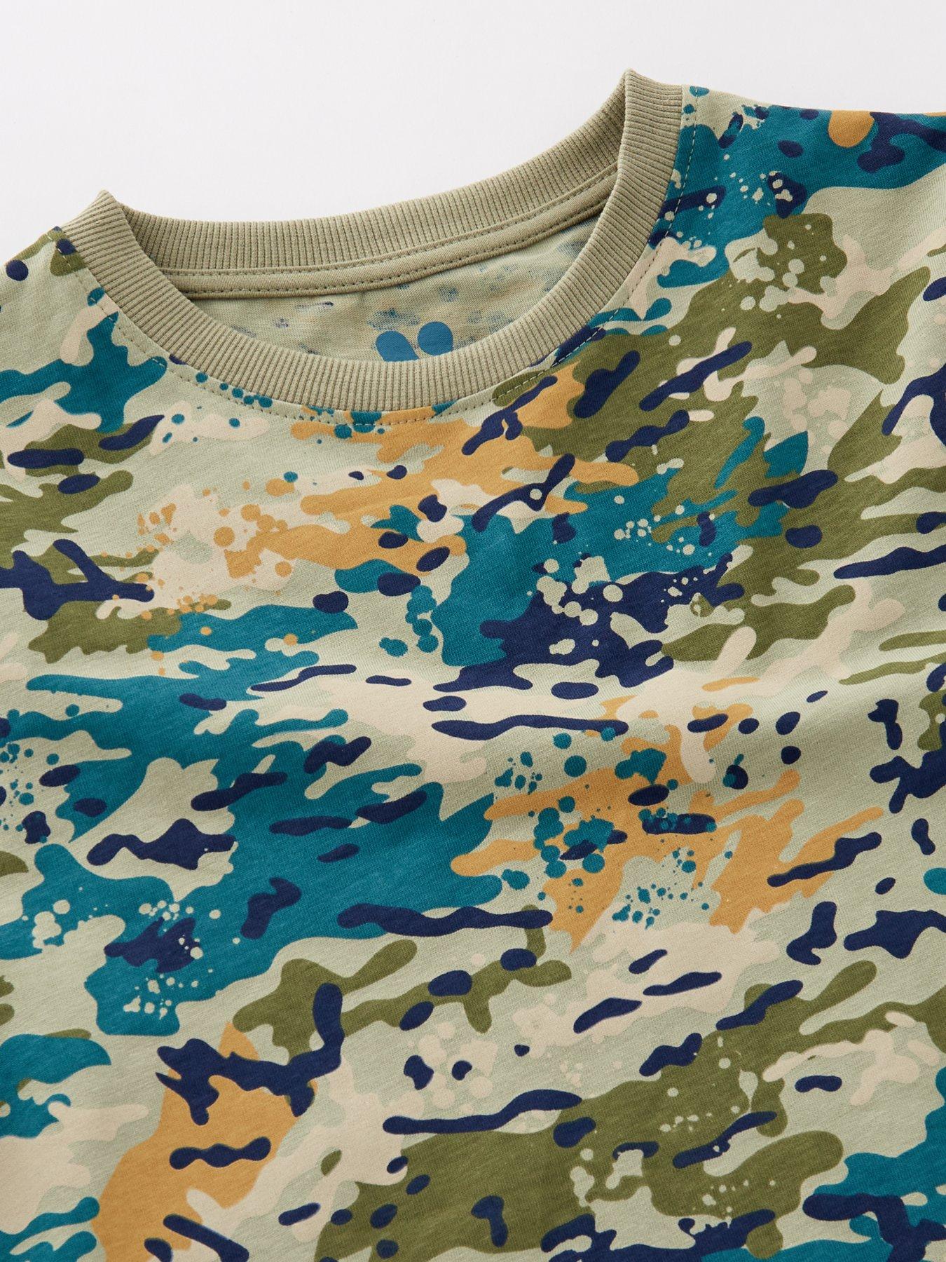 Image 4 of 4 of V by Very Boys Camo Shortie Pyjama Set