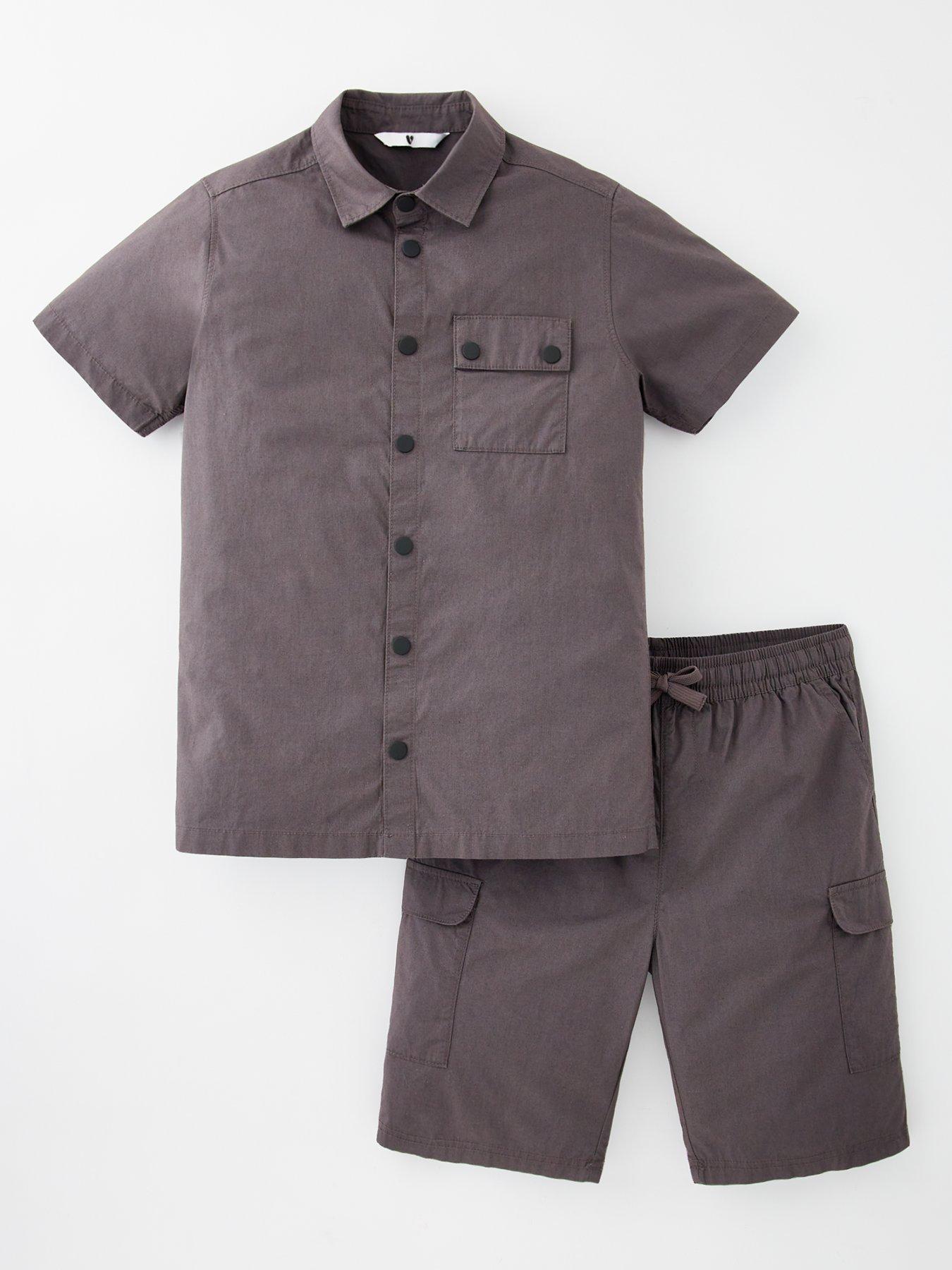 Image of V by Very Boys Utility Shirt And Short Set - Multi