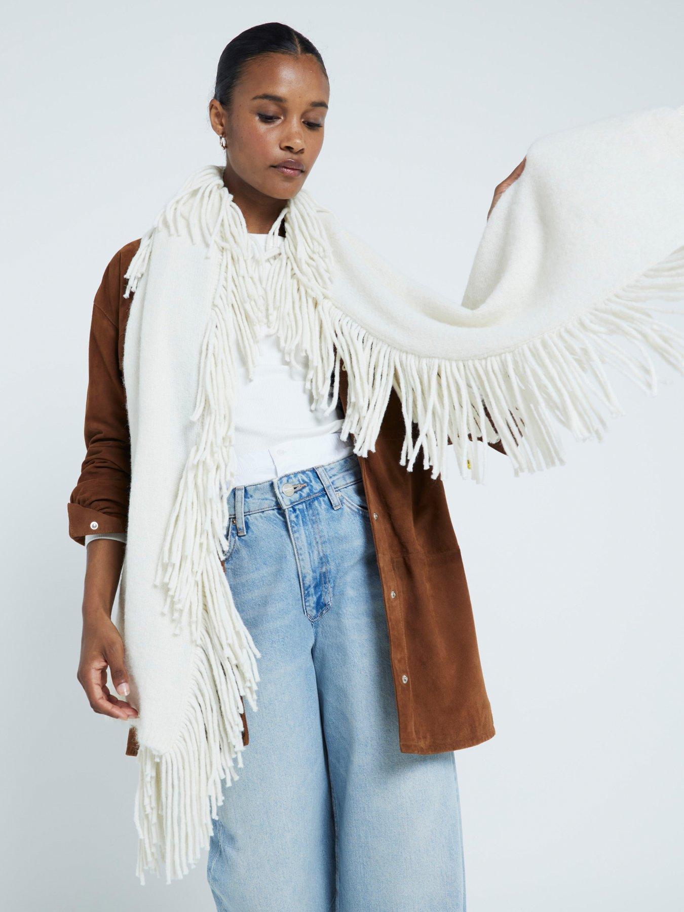 river-island-extreme-tassel-knit-scarf-cream