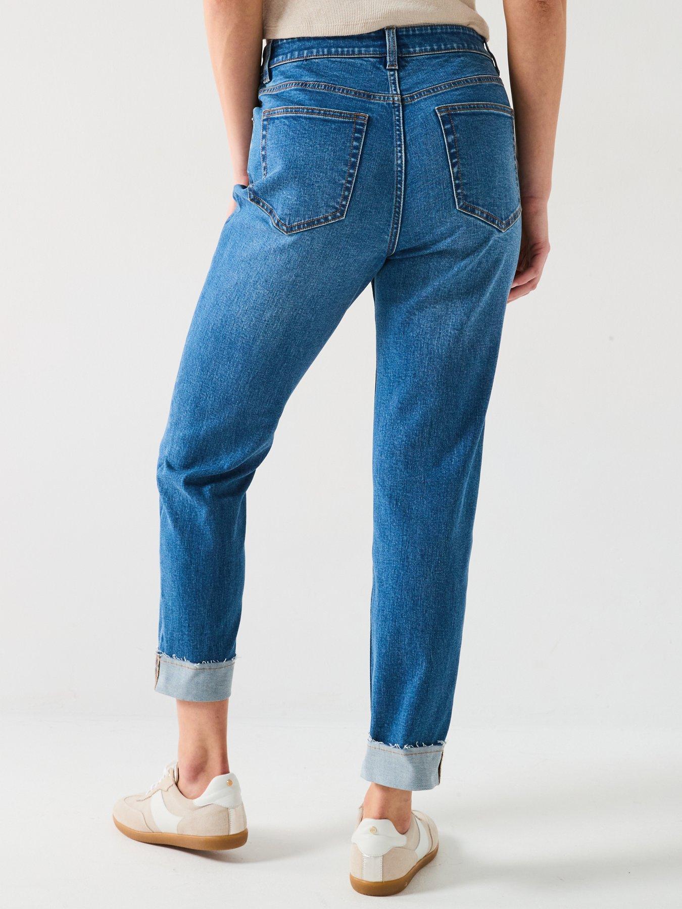 Image 2 of 6 of V by Very Girlfriend Straight Jeans - Dark Wash