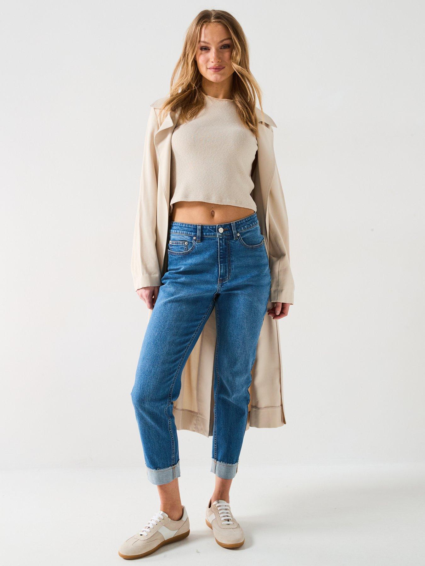 Image 5 of 6 of V by Very Girlfriend Straight Jeans - Dark Wash