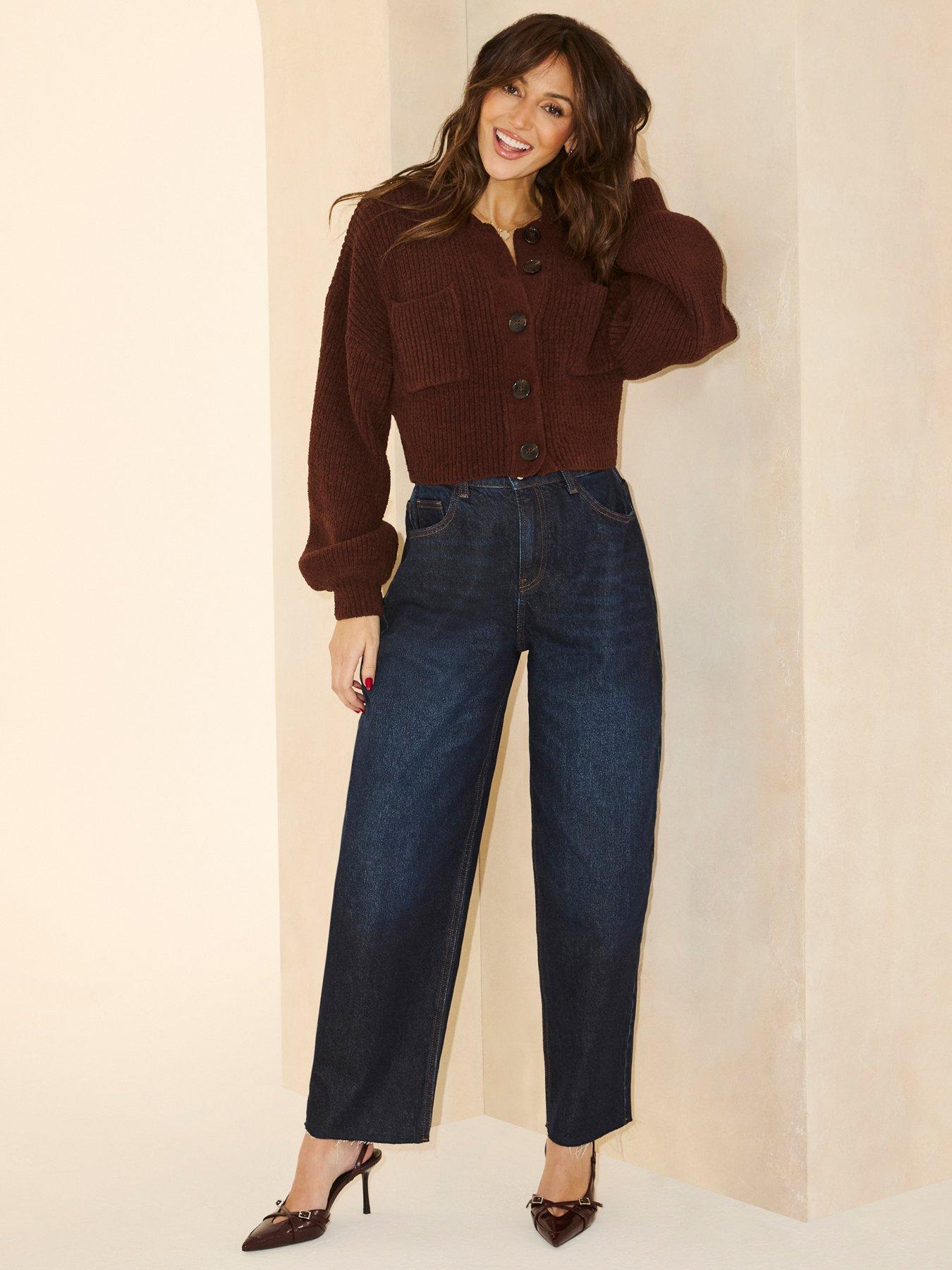 Michelle Keegan Barrel Jean - Dark Wash