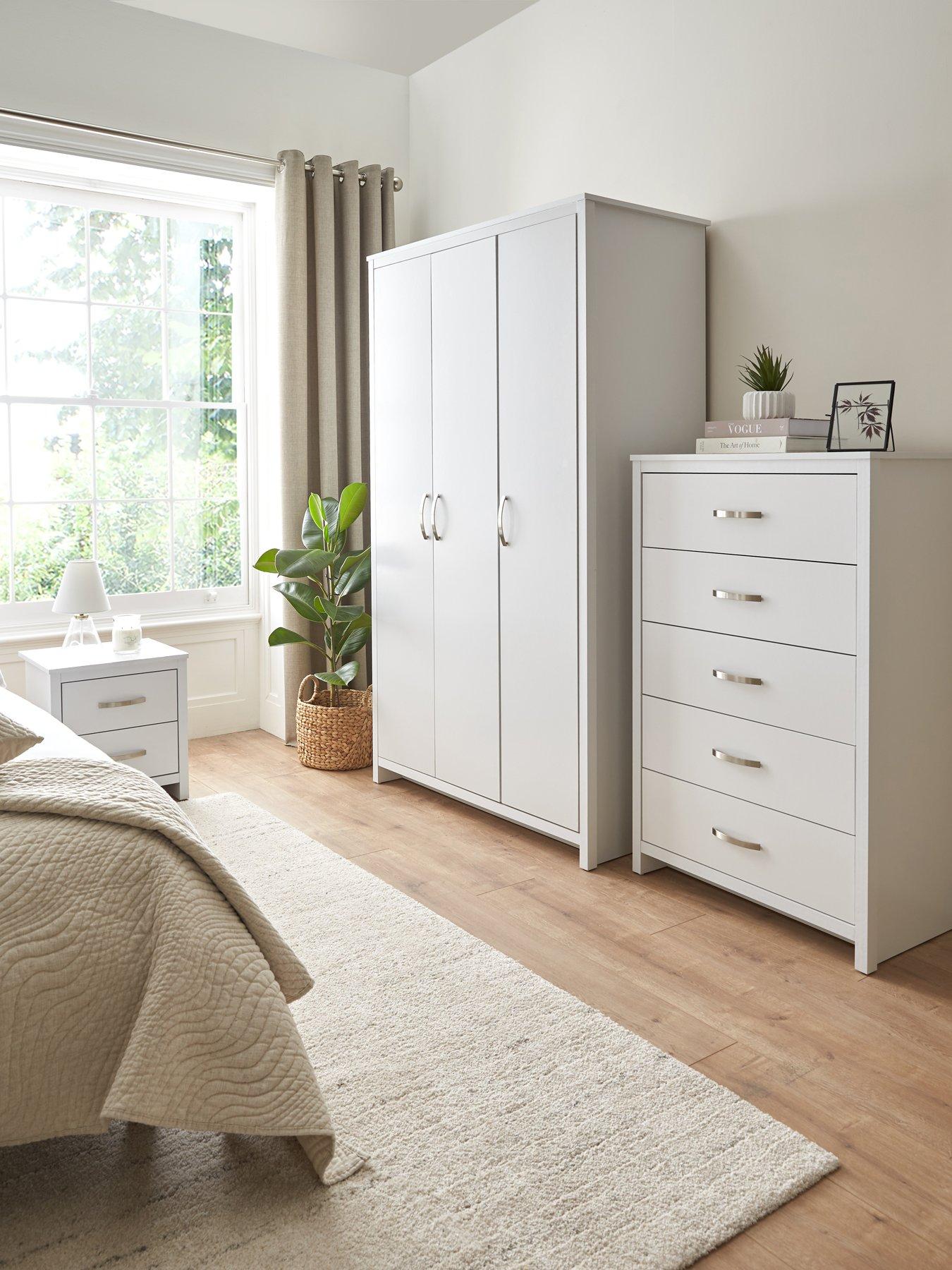 The Very Collection Ely 3 Piece Package - 3 Door Wardrobe, 5 Drawer ...