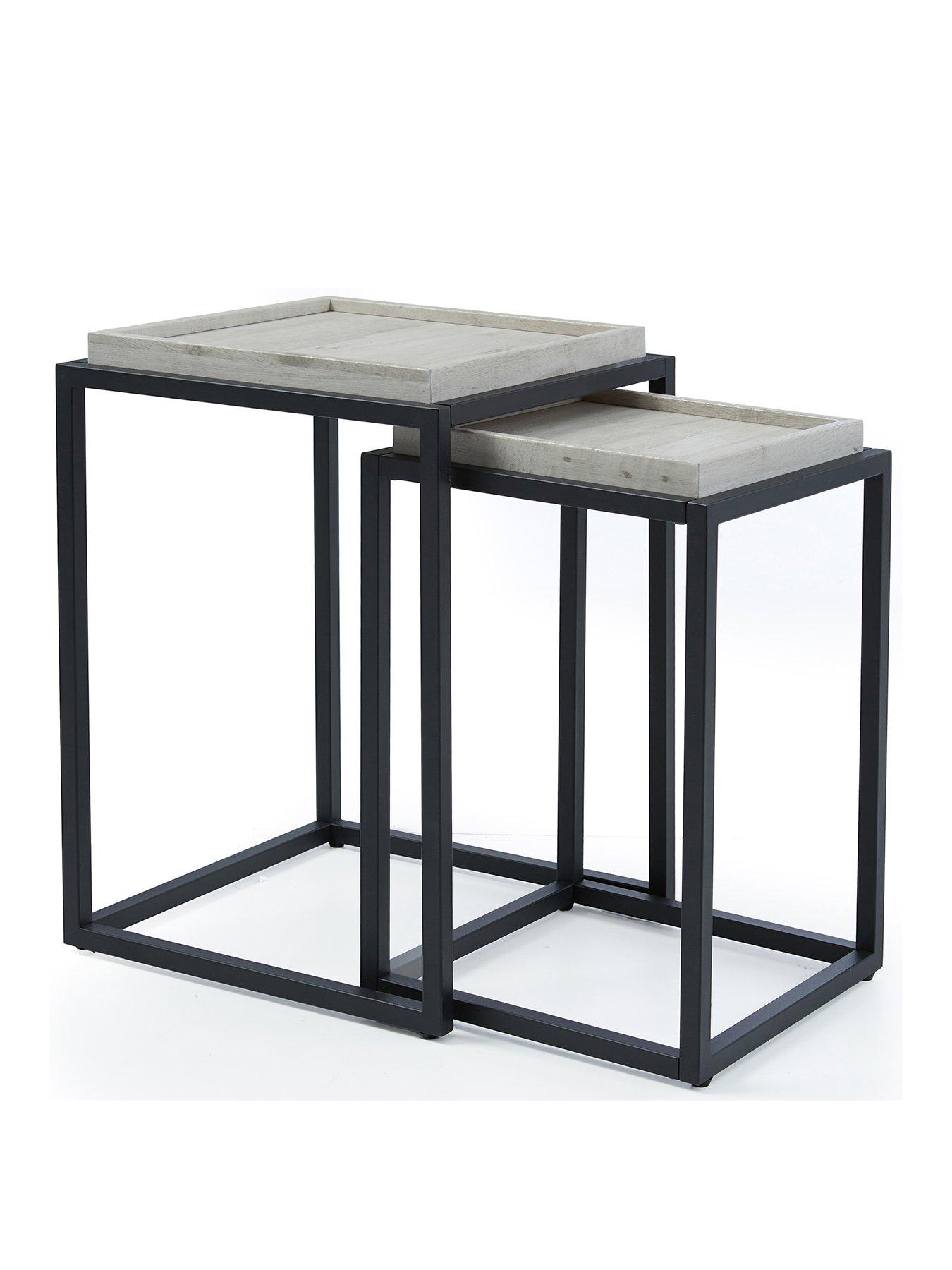 Image 2 of 7 of Very Home Harlem Square Nest of 2 Tables - Grey&nbsp;Oak - FSC&reg; Certified