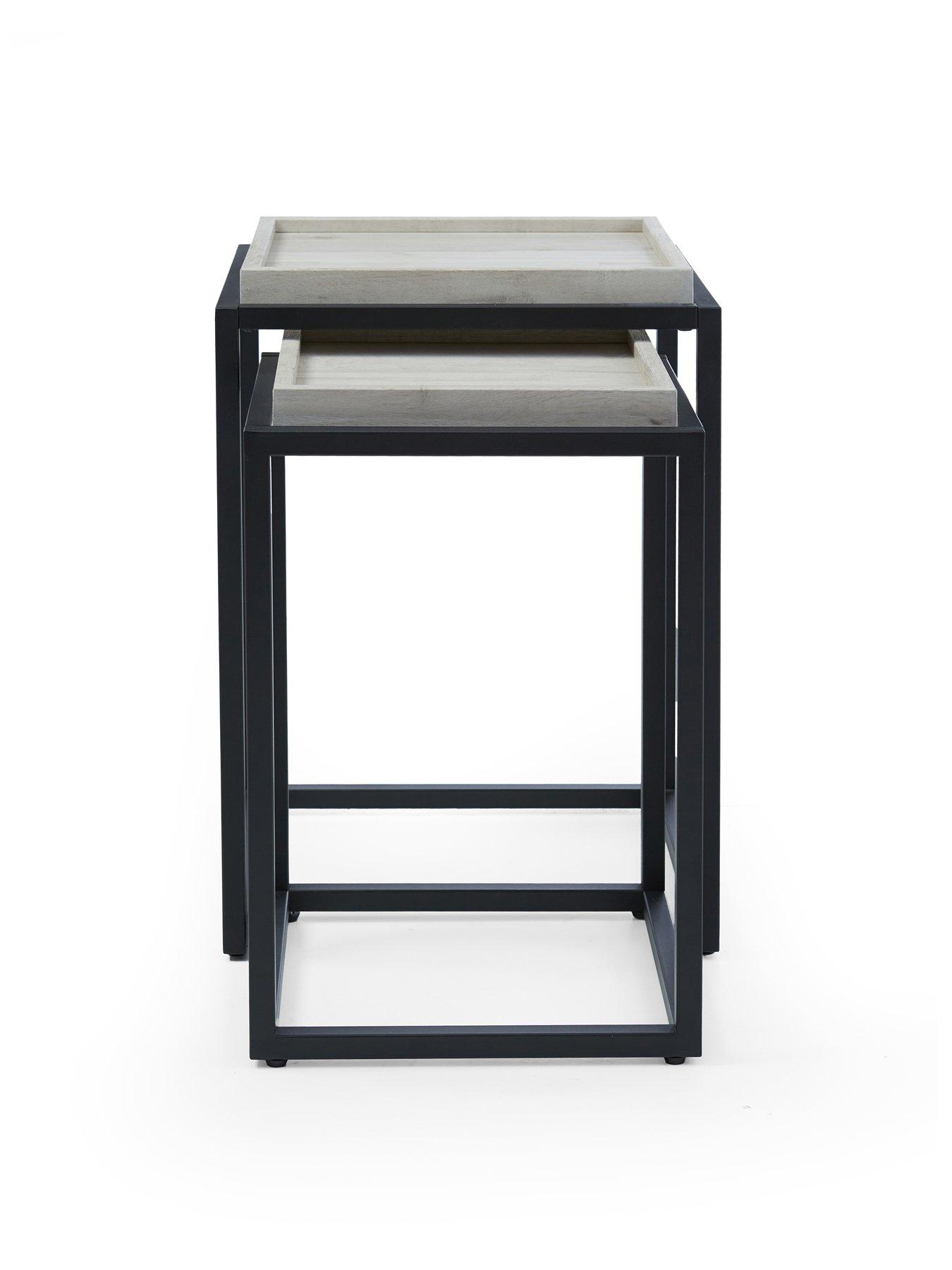 Image 4 of 7 of Very Home Harlem Square Nest of 2 Tables - Grey&nbsp;Oak - FSC&reg; Certified