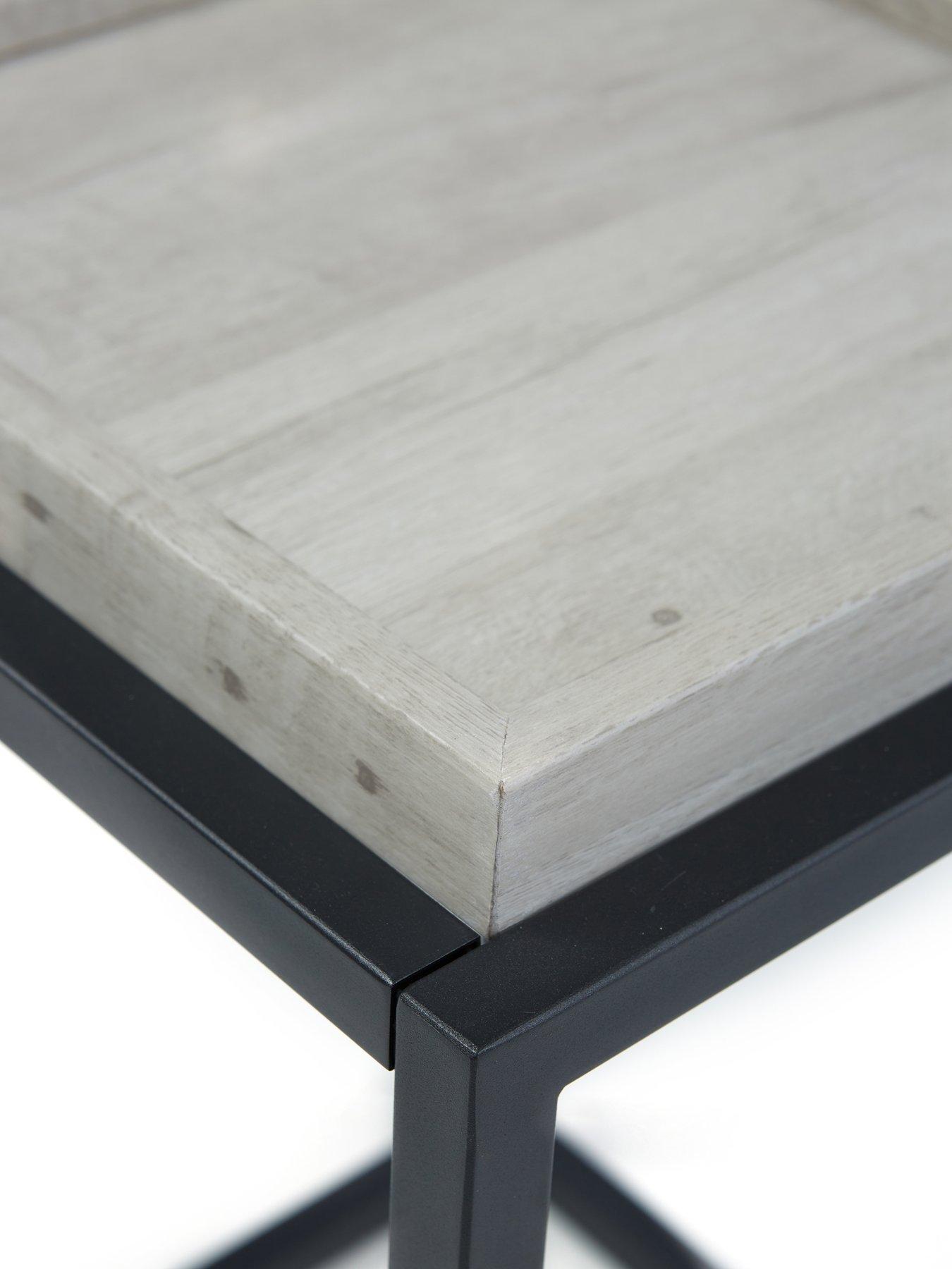 Image 5 of 7 of Very Home Harlem Square Nest of 2 Tables - Grey&nbsp;Oak - FSC&reg; Certified