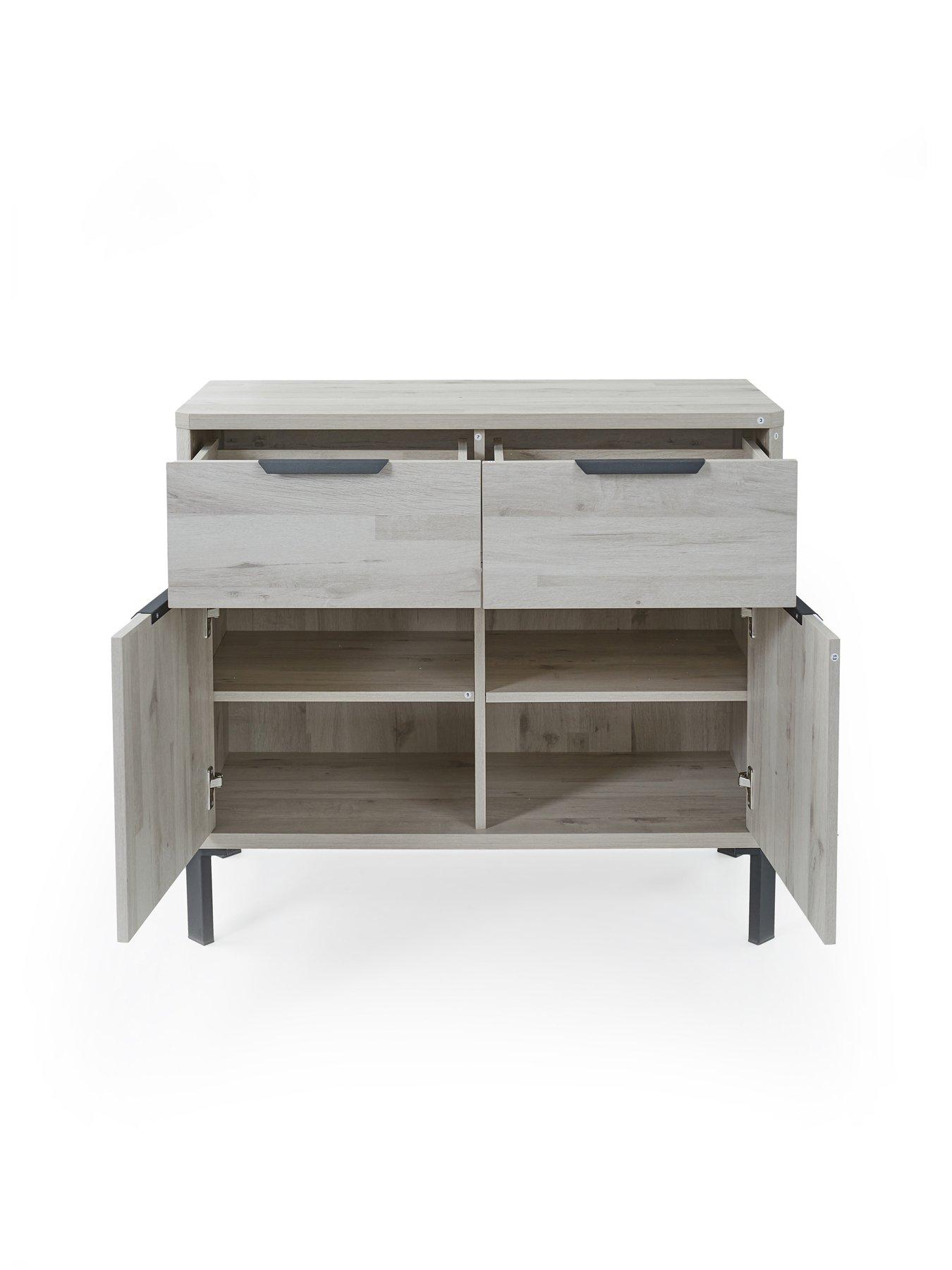 Image 4 of 7 of The Very Collection Harlem Compact Sideboard - Grey&nbsp;Oak - FSC&reg; Certified