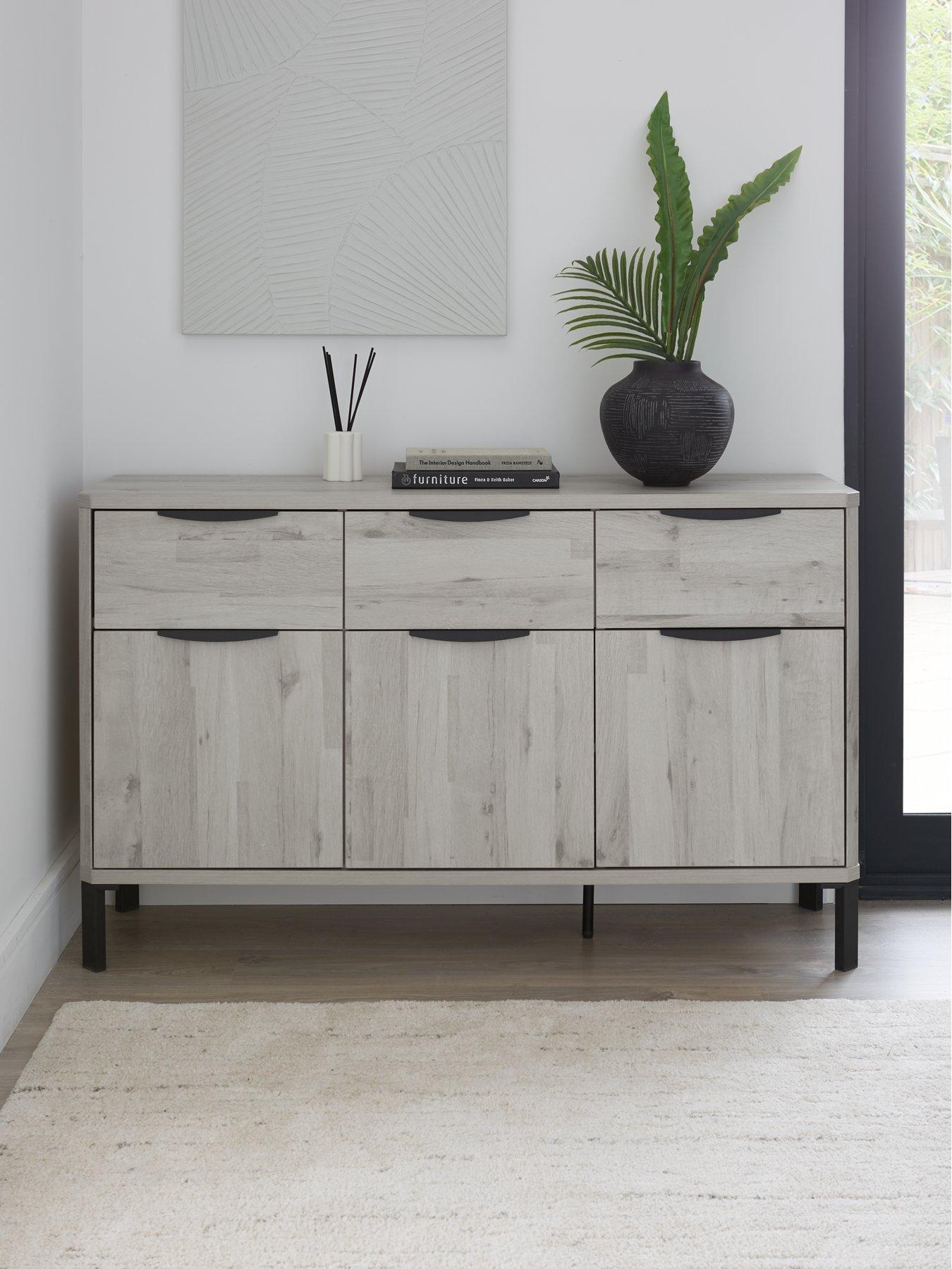 undefined Harlem Large Sideboard - Grey Oak - FSC® Certified