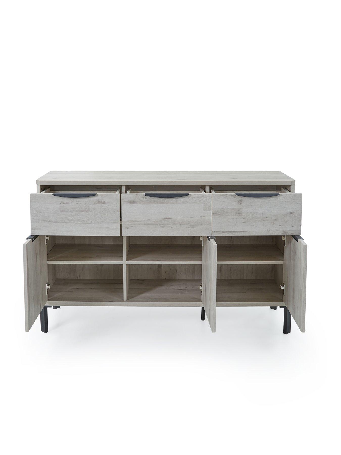 Image 4 of 7 of The Very Collection Harlem Large Sideboard - Grey&nbsp;Oak - FSC&reg; Certified