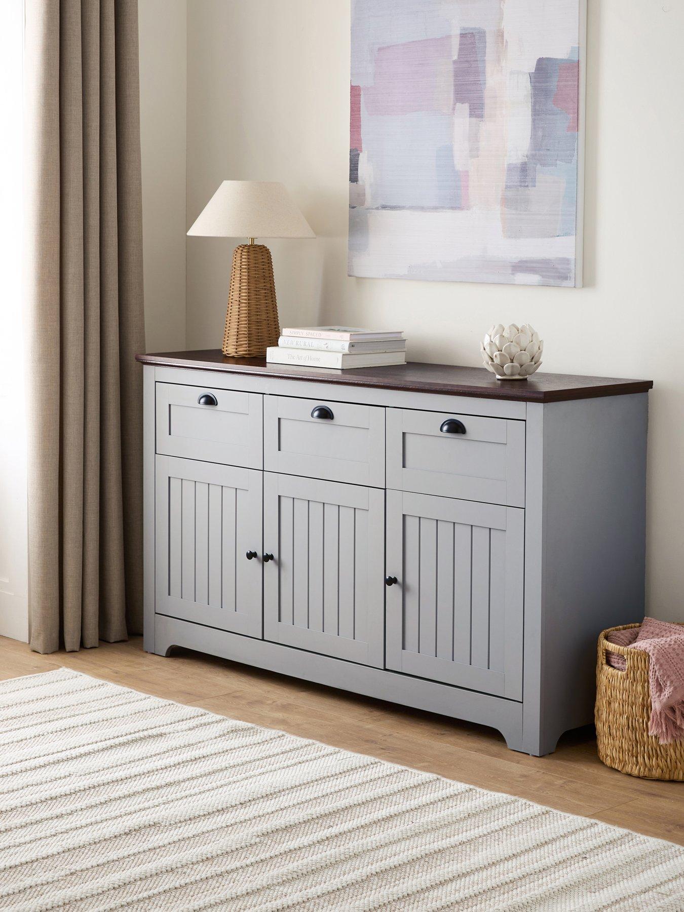 the-very-collection-new-devon-3-door-3-drawernbsplarge-sideboard-greywalnutnbsp--fsc-certified