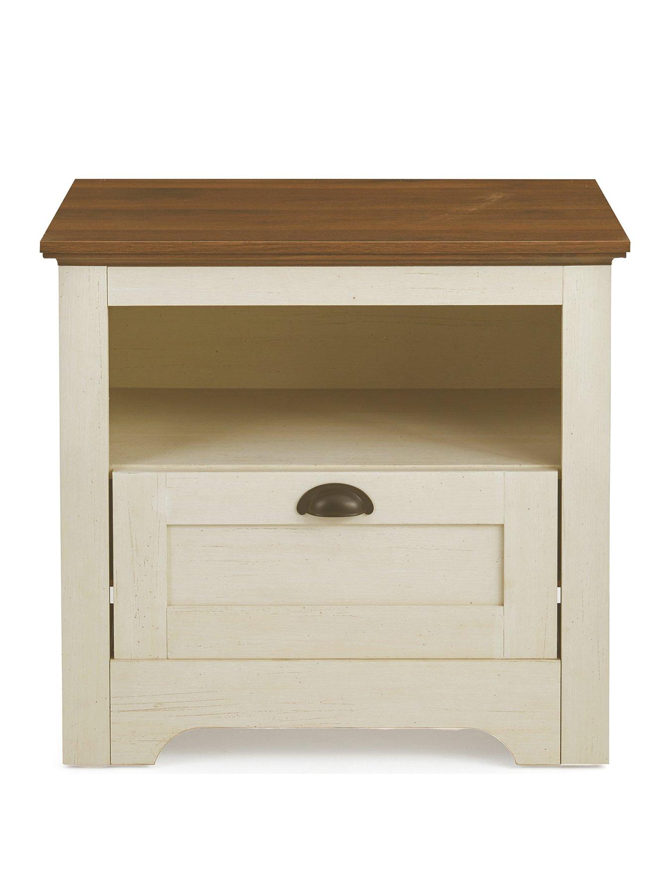 Image 2 of 7 of The Very Collection New Devon Lamp Table - Ivory/Walnut - FSC Certified