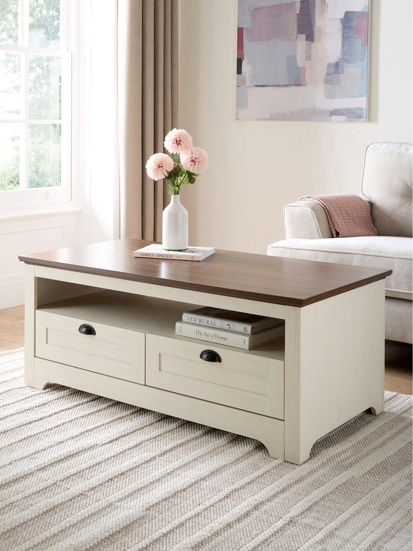 The Very Collection New Devon Coffee Table - Ivory/Walnut - FSC® Certified