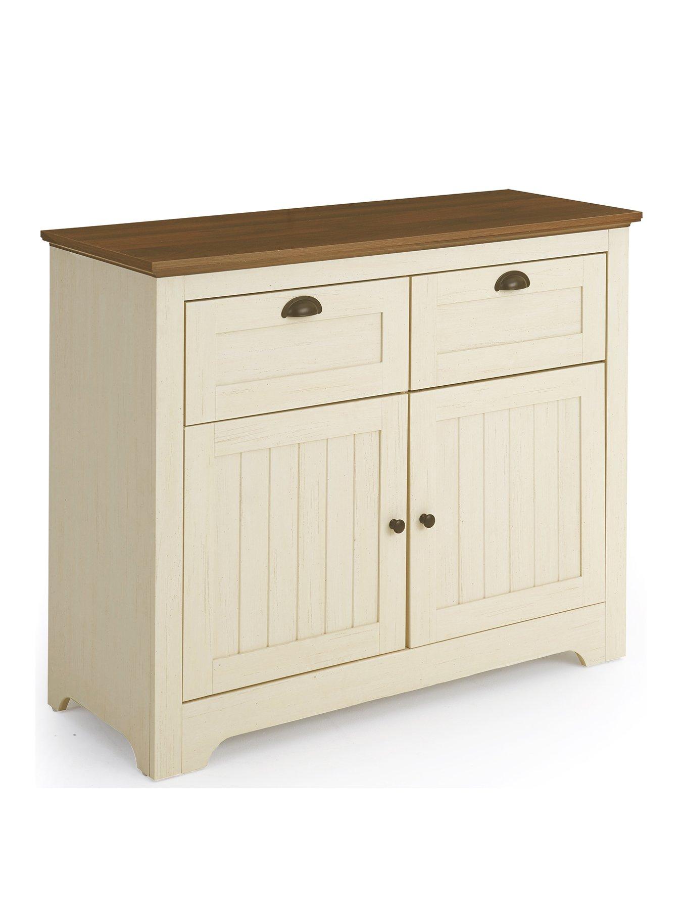 Image 3 of 7 of The Very Collection New Devon Compact Sideboard - Ivory/Walnut - FSC Certified