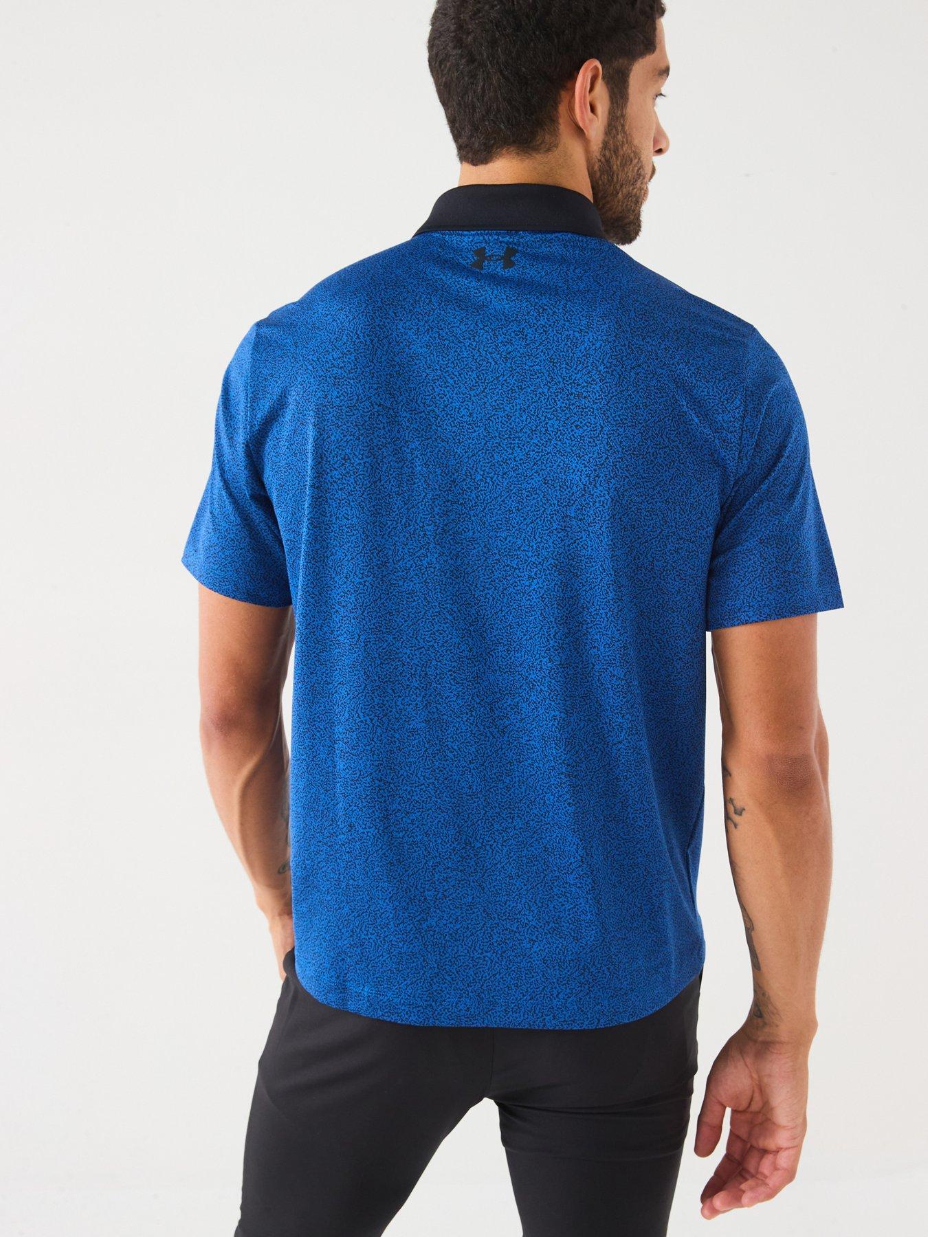 under-armour-mens-training-matchplay-printed-polo-bluestillFront