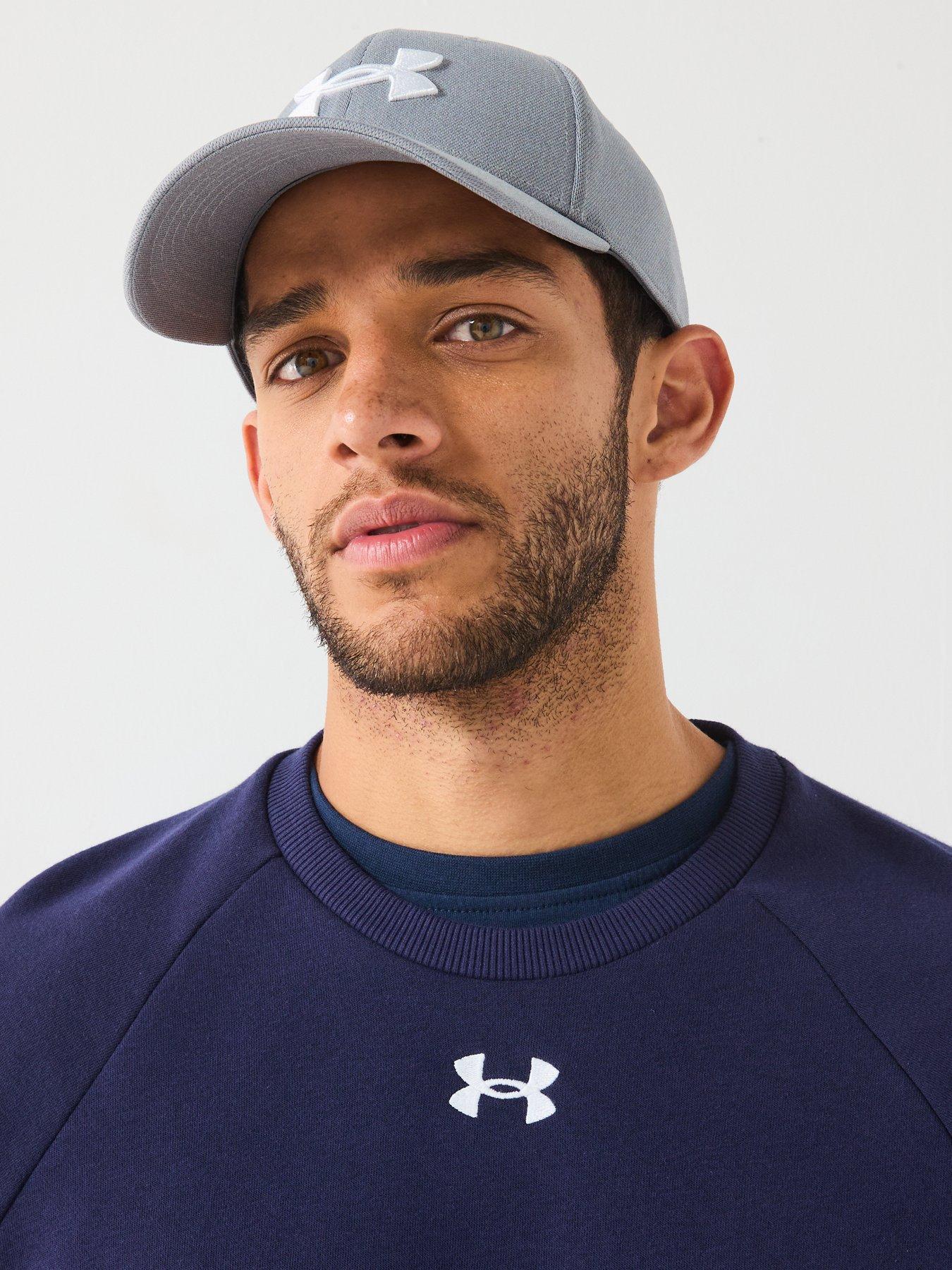 under-armour-mens-training-rival-fleece-crew-blueoutfit