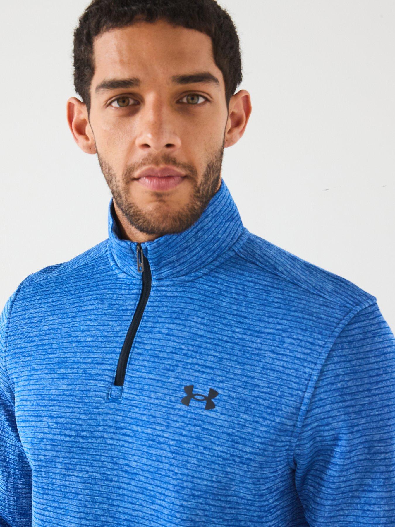 under-armour-mens-training-storm-sweaterfleece-14-zip-blueoutfit