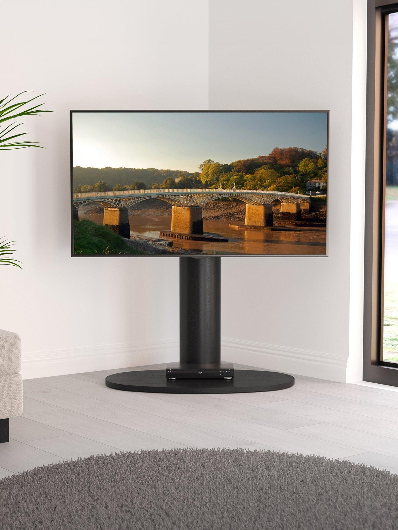 AVF Chepstow Wooden Column TV Stand, for 32-65? TVs - Black