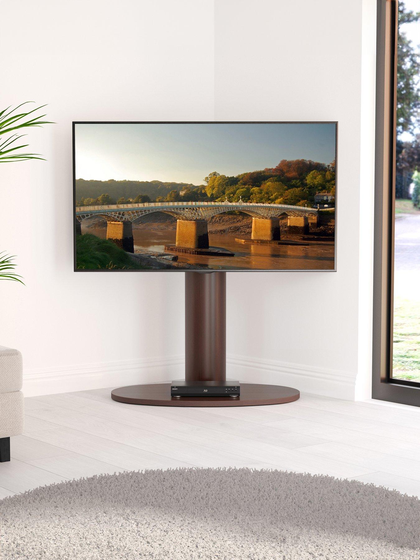 undefined Chepstow Wooden Column TV Stand, for 32-65" TVs - Walnut