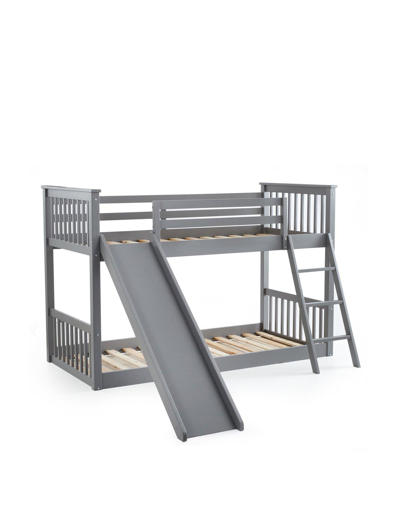 Image 3 of 5 of Very Home Novara Bunk Bed with Slide with Mattress Options (Buy &amp; SAVE!) - Grey - FSC&reg; Certified