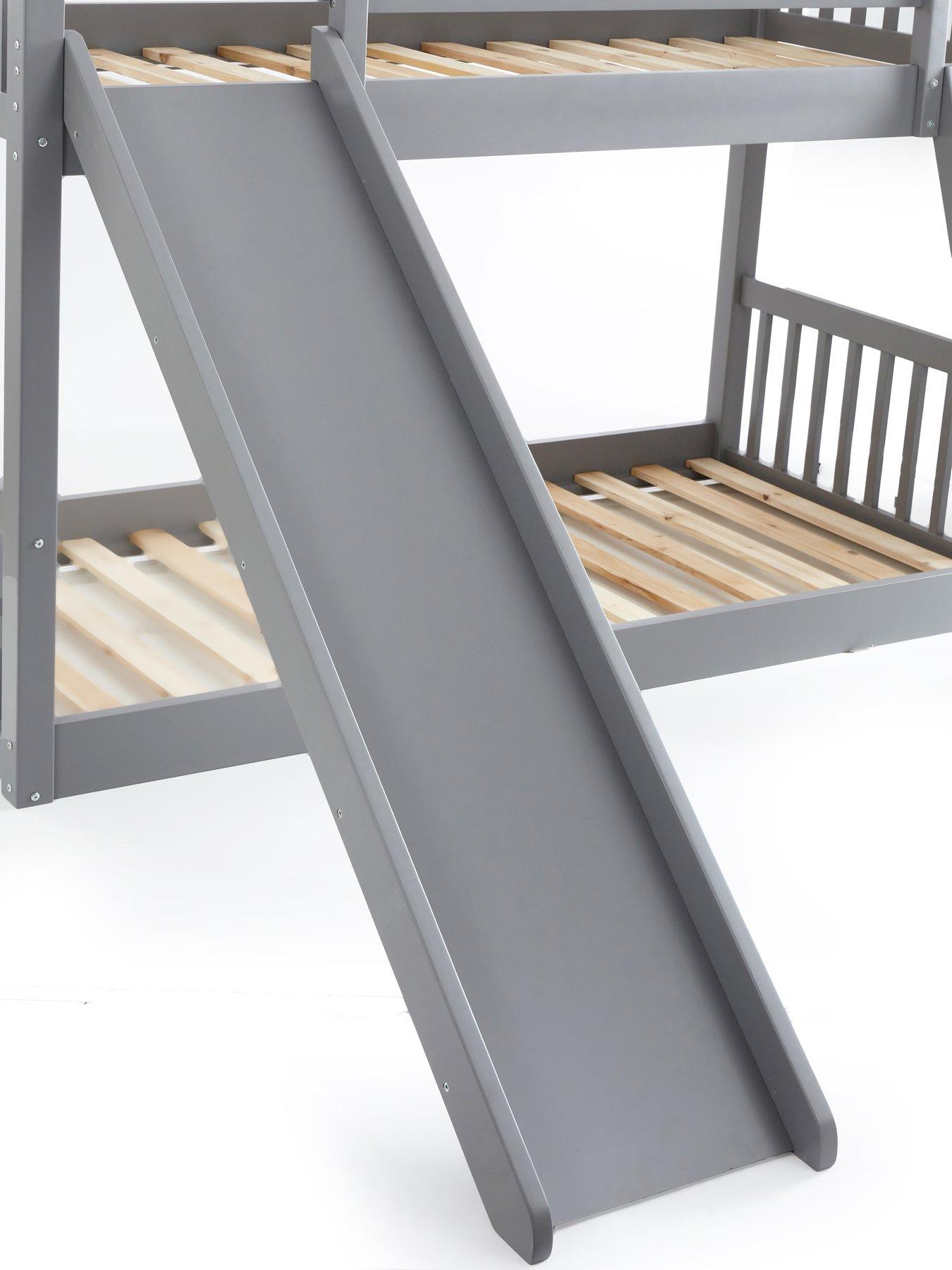 Image 4 of 5 of Very Home Novara Bunk Bed with Slide with Mattress Options (Buy &amp; SAVE!) - Grey - FSC&reg; Certified