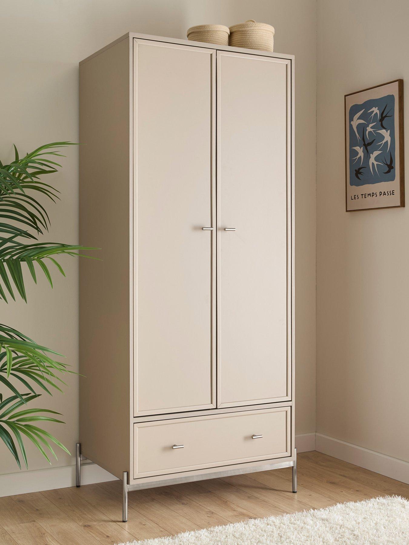 Image 1 of 7 of Very Home Serena 2 Door, 1 Drawer Wardrobe -&nbsp;Taupe&nbsp;- FSC&reg; Certified