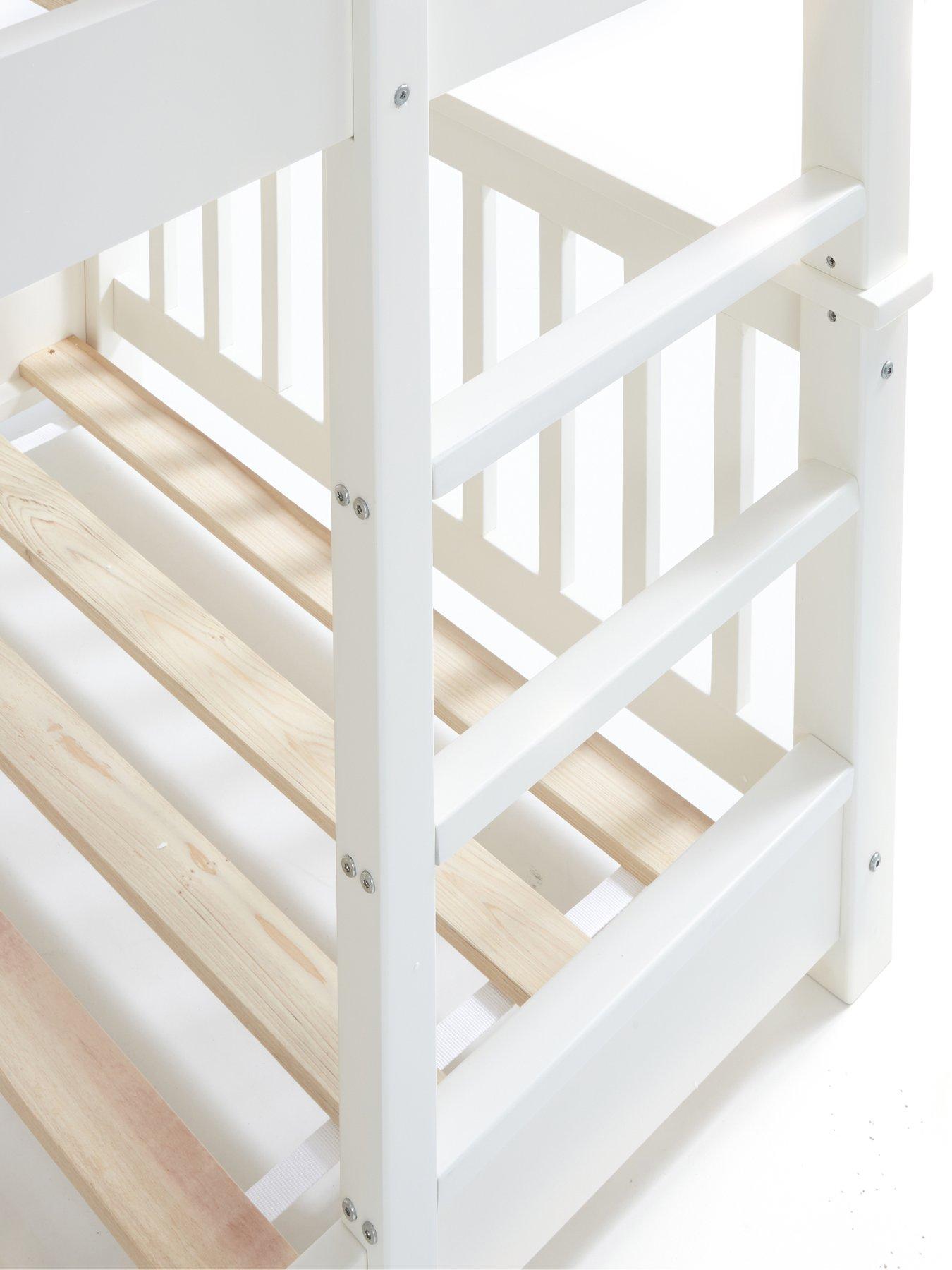 Image 4 of 4 of Very Home Novara White&nbsp;Triple Bunk Bed with Mattress Options (Buy &amp; SAVE!)&nbsp;- White&nbsp;- FSC&reg; Certified