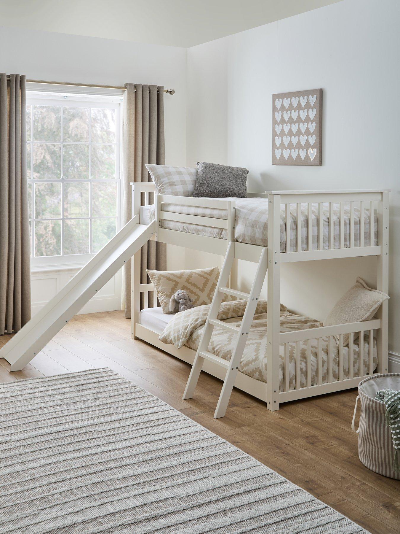 Image 1 of 5 of Very Home Novara Bunk Bed with Slide with Mattress Options (Buy &amp; SAVE!)&nbsp;- White&nbsp;-&nbsp;FSC&reg; Certified