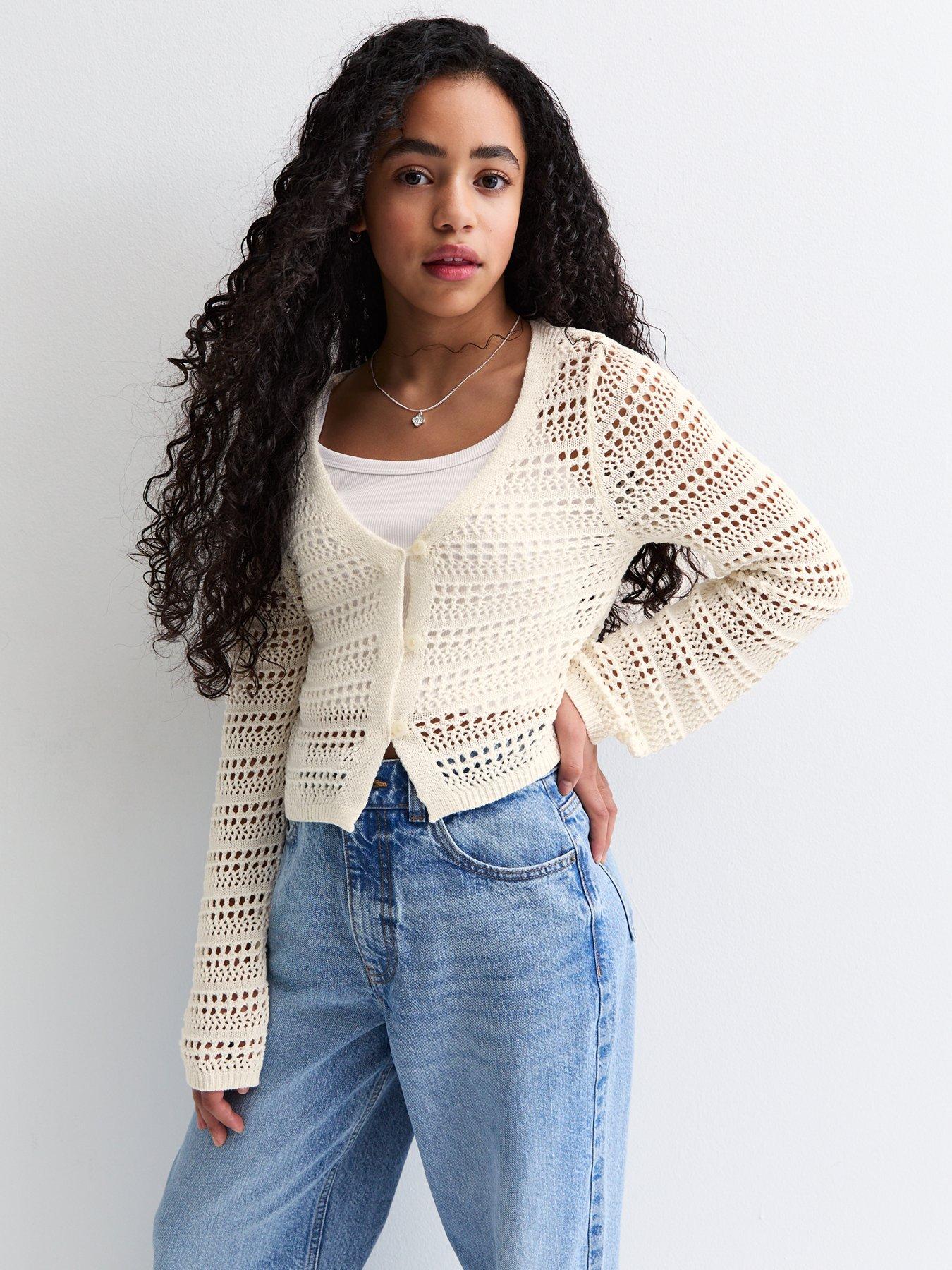 new-look-915-girls-open-knit-cardigan-cream