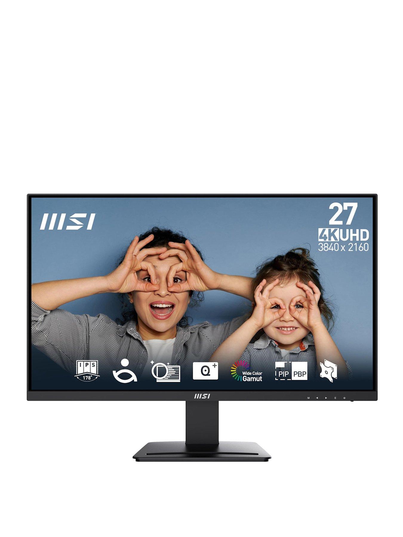 MSI PRO MP273U 27 inch, 4K UHD, 60Hz, IPS, Flat Monitor with Built
