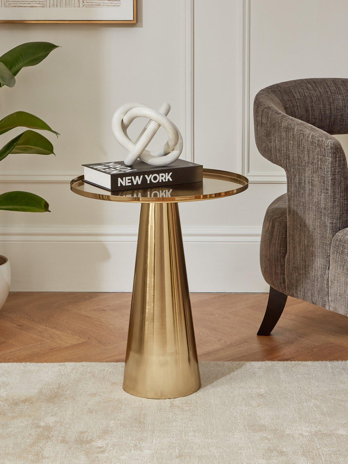 The Very Collection Conical Side Table - Brushed Gold