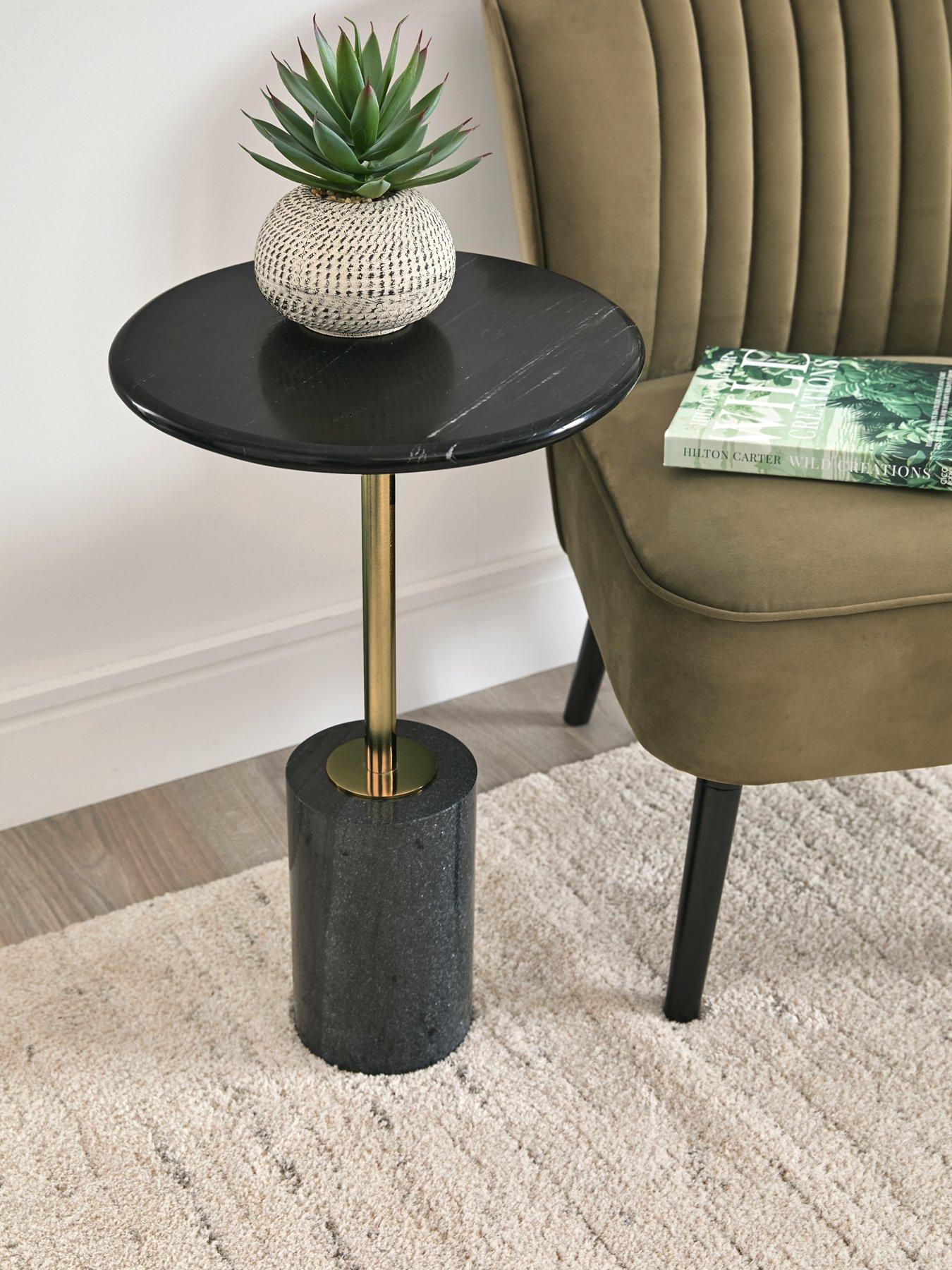 very-home-cylinder-side-table-blackgold