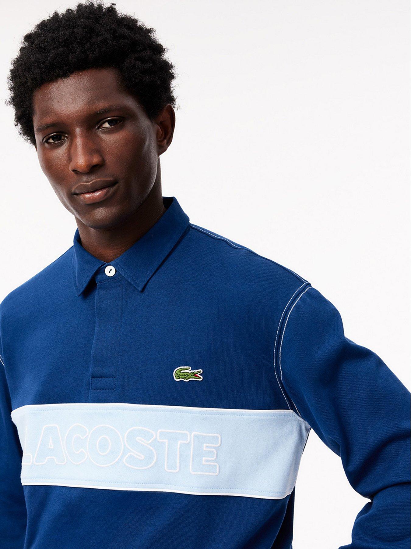 Lacoste Rugby Long Sleeve Polo Shirt Blue Very Ireland