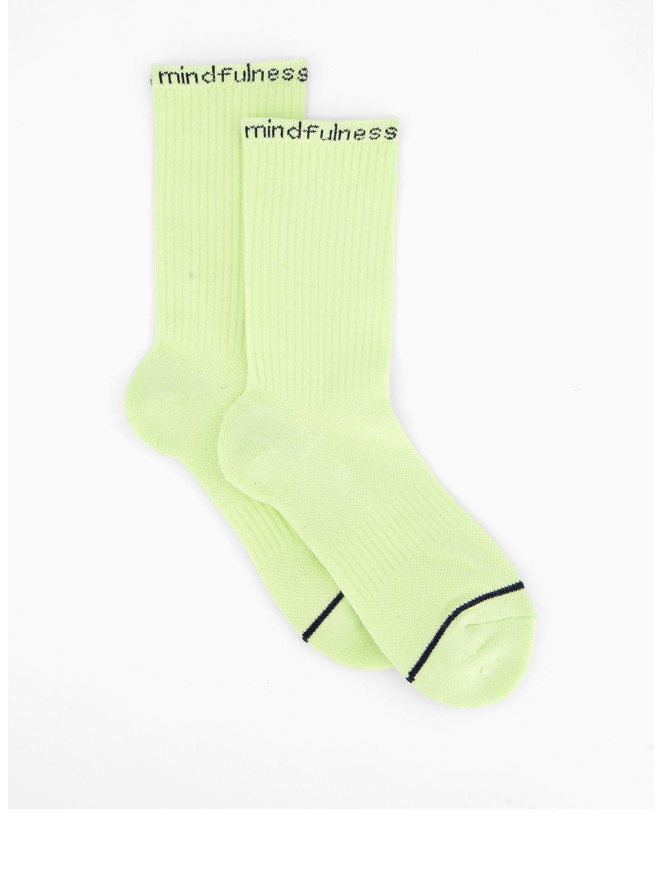 Image 1 of 4 of Girlfriend Collective Womens Training Mindfulness Crew Socks - Yellow