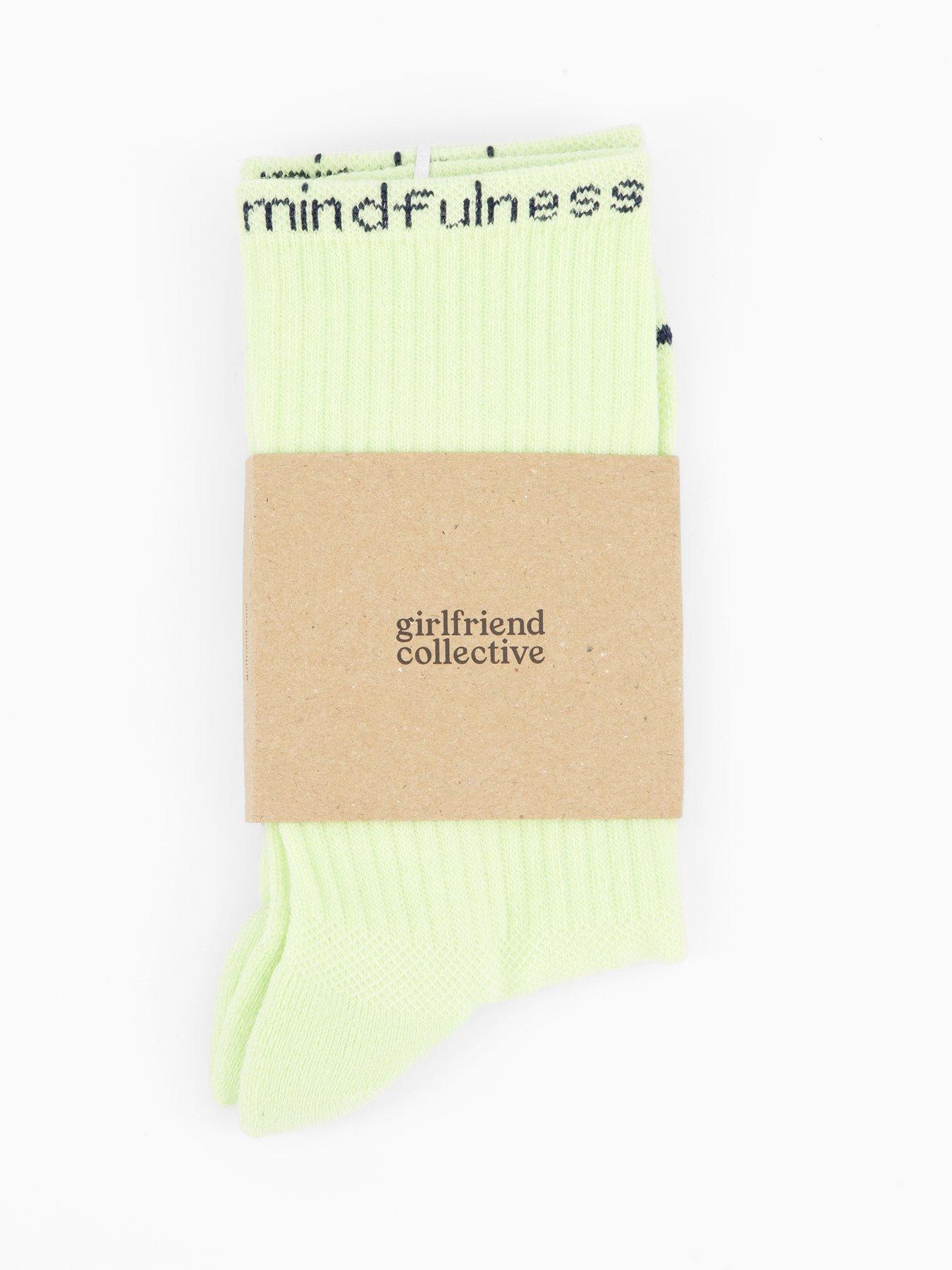 Image 4 of 4 of Girlfriend Collective Womens Training Mindfulness Crew Socks - Yellow
