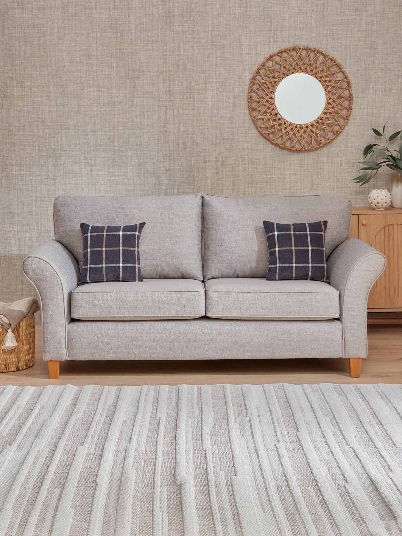 very-home-alsop-3-seater-fabric-sofafront