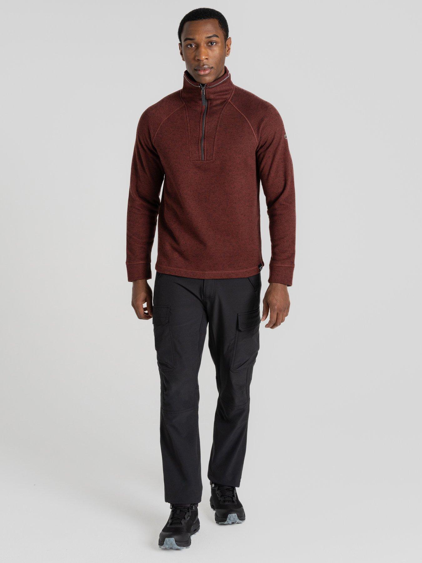 craghoppers-mens-wole-half-zip-red-marldetail