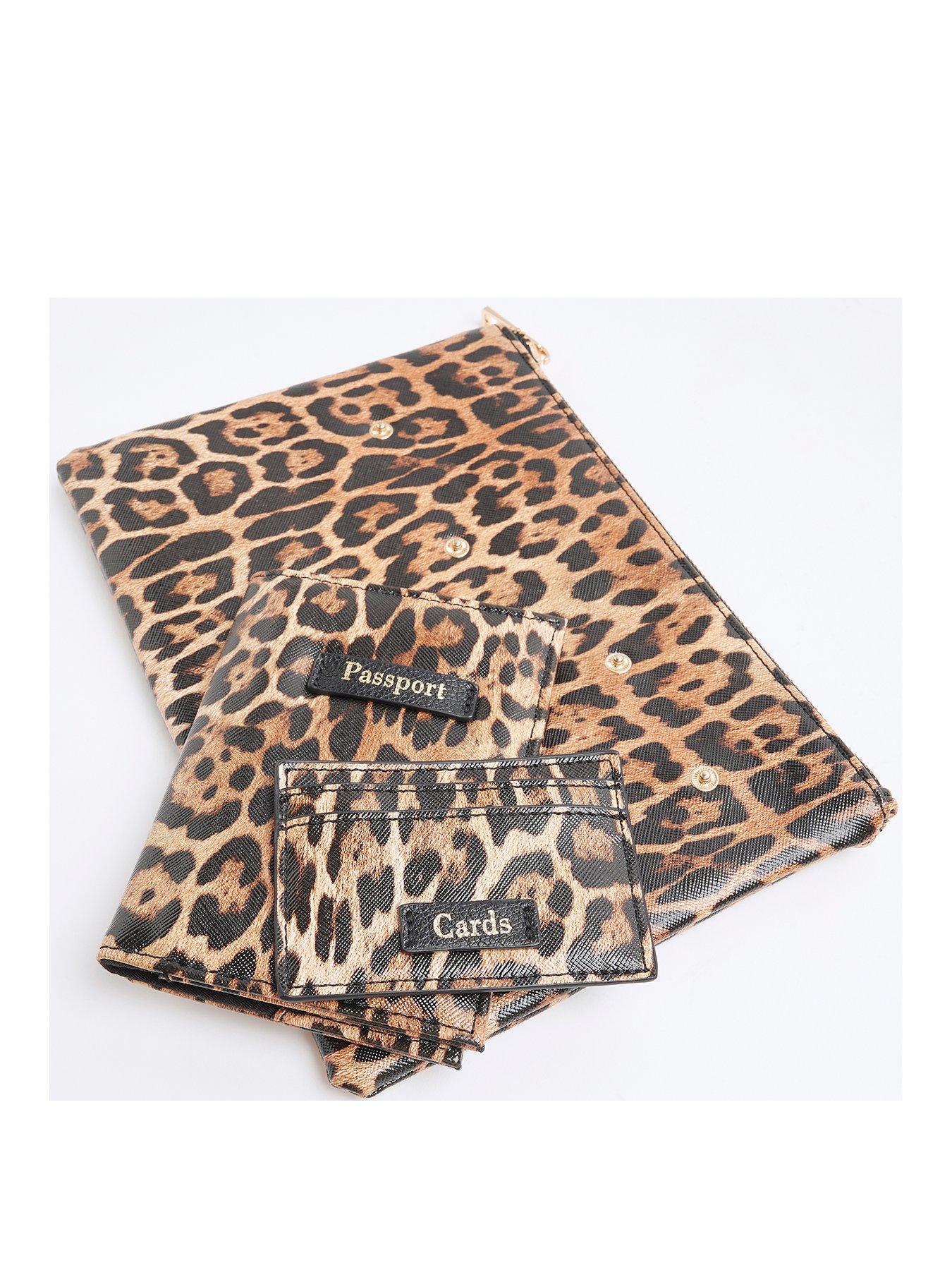 Image 1 of 5 of River Island LEOPARD TRAVEL BUNDLE