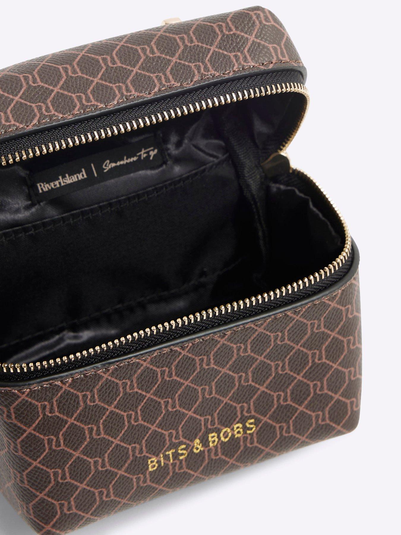 Image 4 of 5 of River Island 5110 MONOGRAM TRVEL BITS AND BOBS BAG