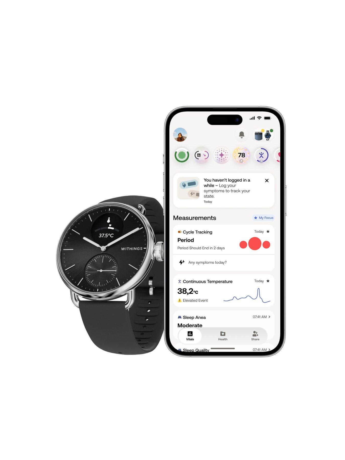 Image 2 of 7 of Withings Withings Scanwatch 2 38mm - Black